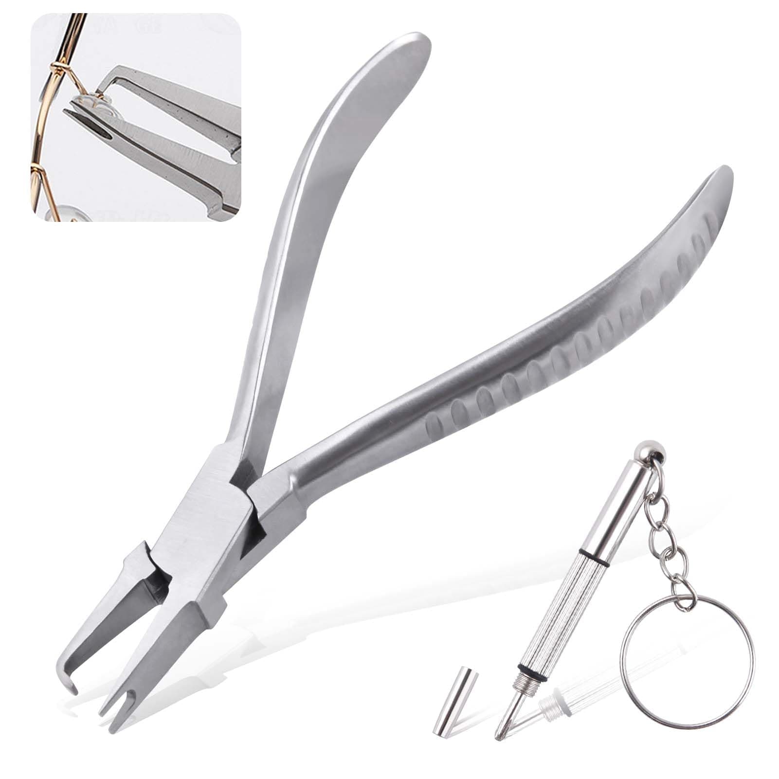 LEONTOOL Eyeglasses Frame Pliers, 6 Inches, with Mini Screwdriver