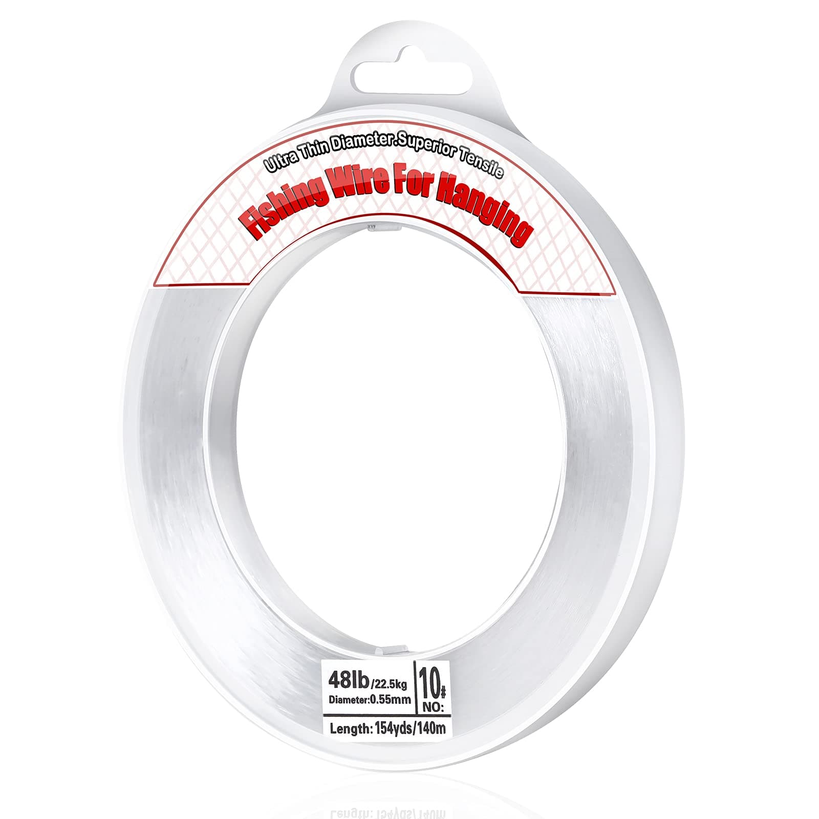 Clear Fishing Wire, Acejoz 656FT Fishing Line Clear Invisible Hanging Wire Strong Nylon String Supports 40 Pounds for Balloon Garland Hanging Decorations. (0.55mm, 460ft, 48LB)…