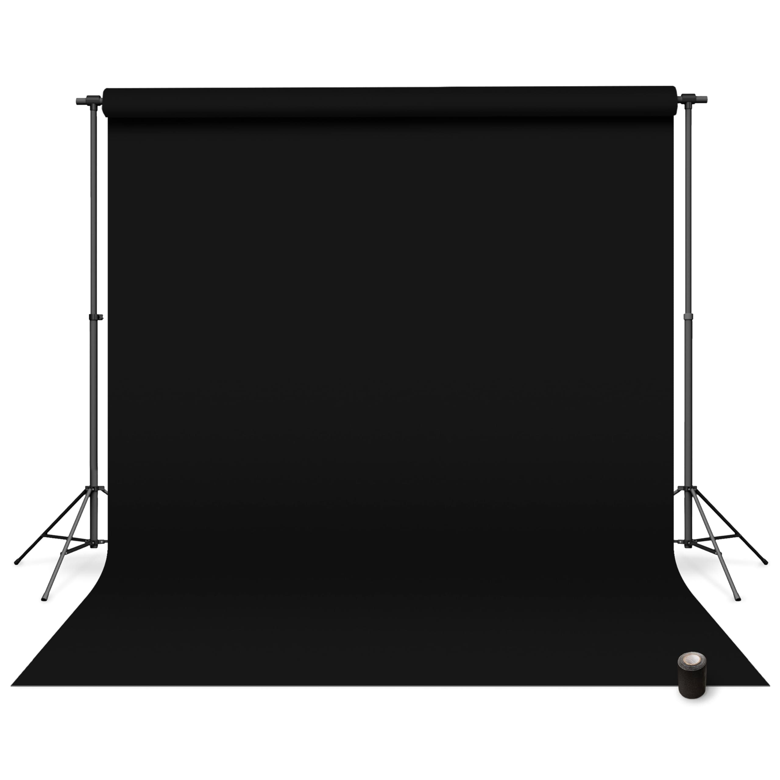 Denny Mfg Seamless Paper Backdrop for Photoshoot, Black, 53 in x 36 ft