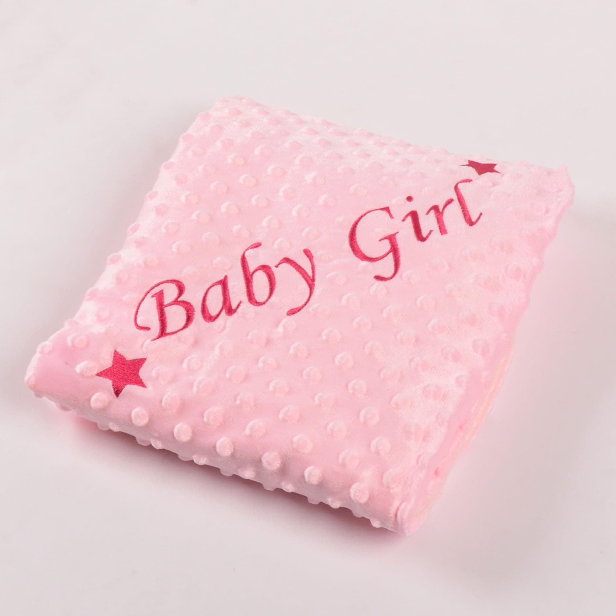 Embroidered Blanket - Blanket - Pregnant Gift - Nursery Blanket - Blanket Gift - Boy - Girl (Baby Girl Pink)