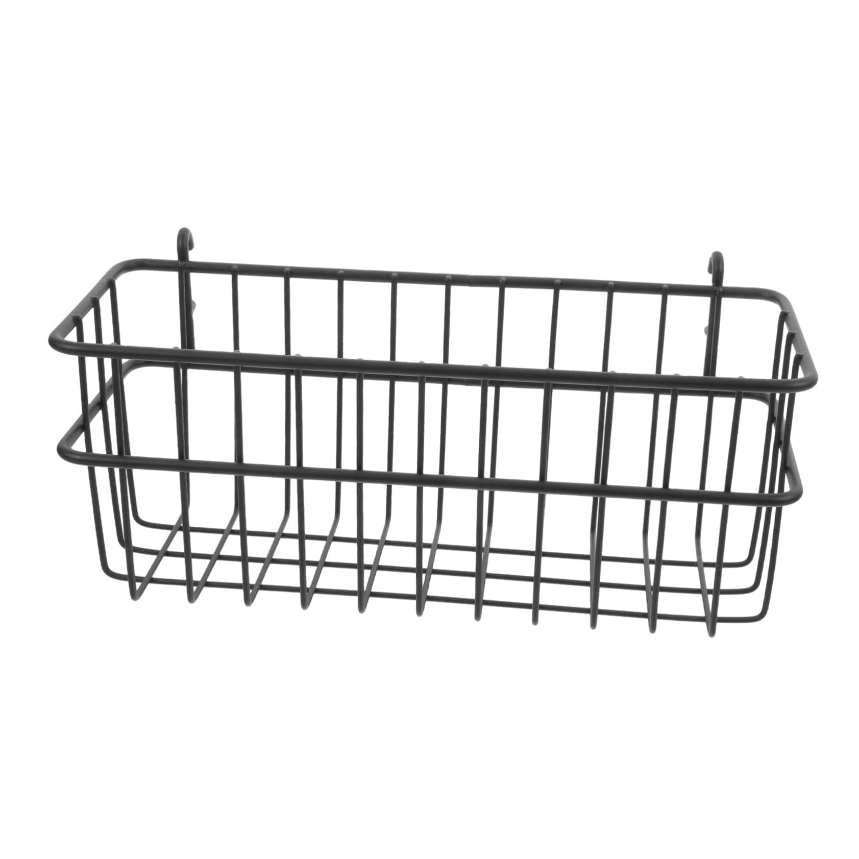 OKUMEYR Black Iron Pegboard Wall Baskets, Easy Install Storage Bins for Bathrooms and Offices