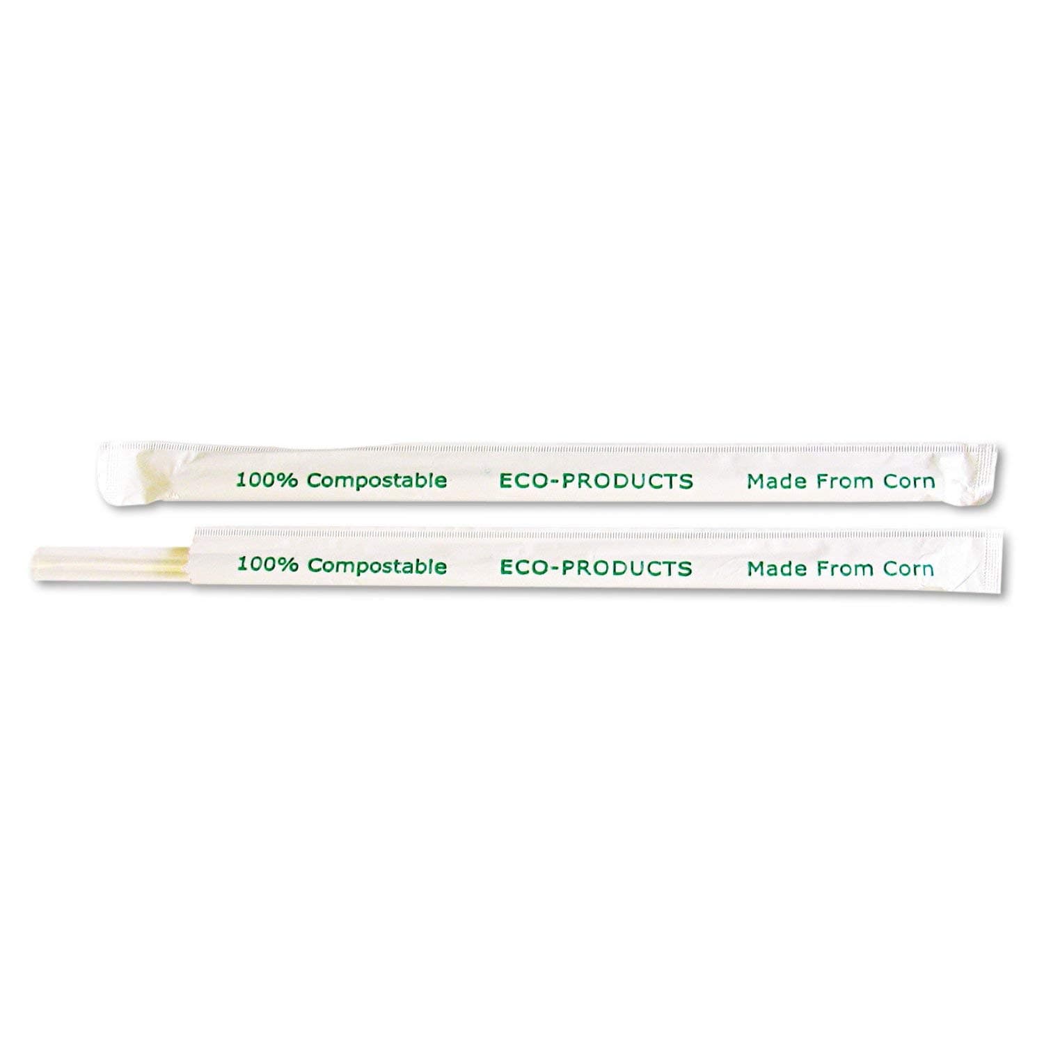 Eco Products EP-ST770 Clear 7-3/4" Compostable Straw - 9600 / CS