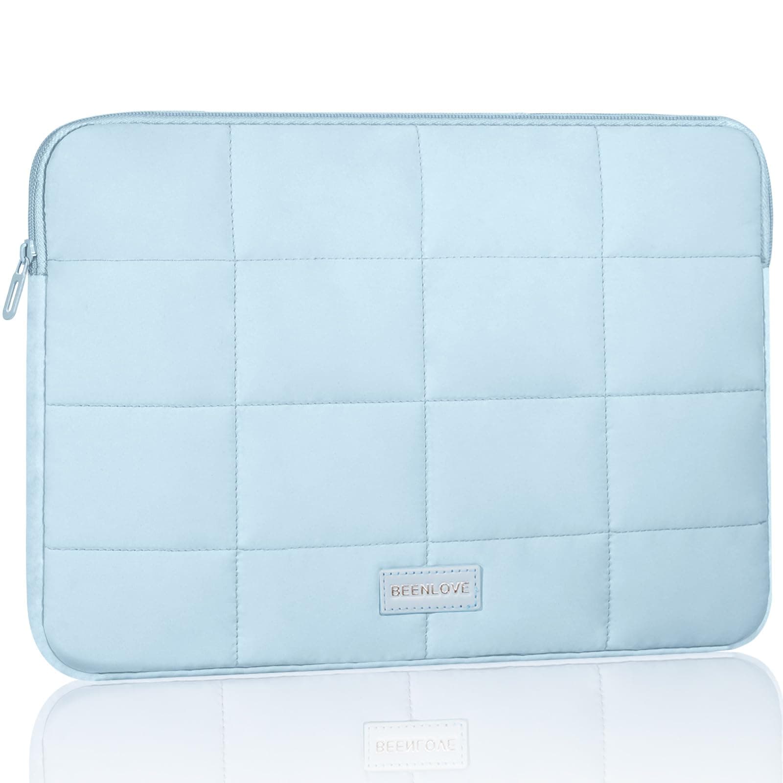 DSDCDJ Puffy Laptop Sleeve Bag, 15-15.6 Inch Water Resistant Laptop Case with 3-Layer Protection, Computer Bag Cover Compatible with MacBook Air/Pro, HP, Dell, Lenovo, Asus and More, Blue