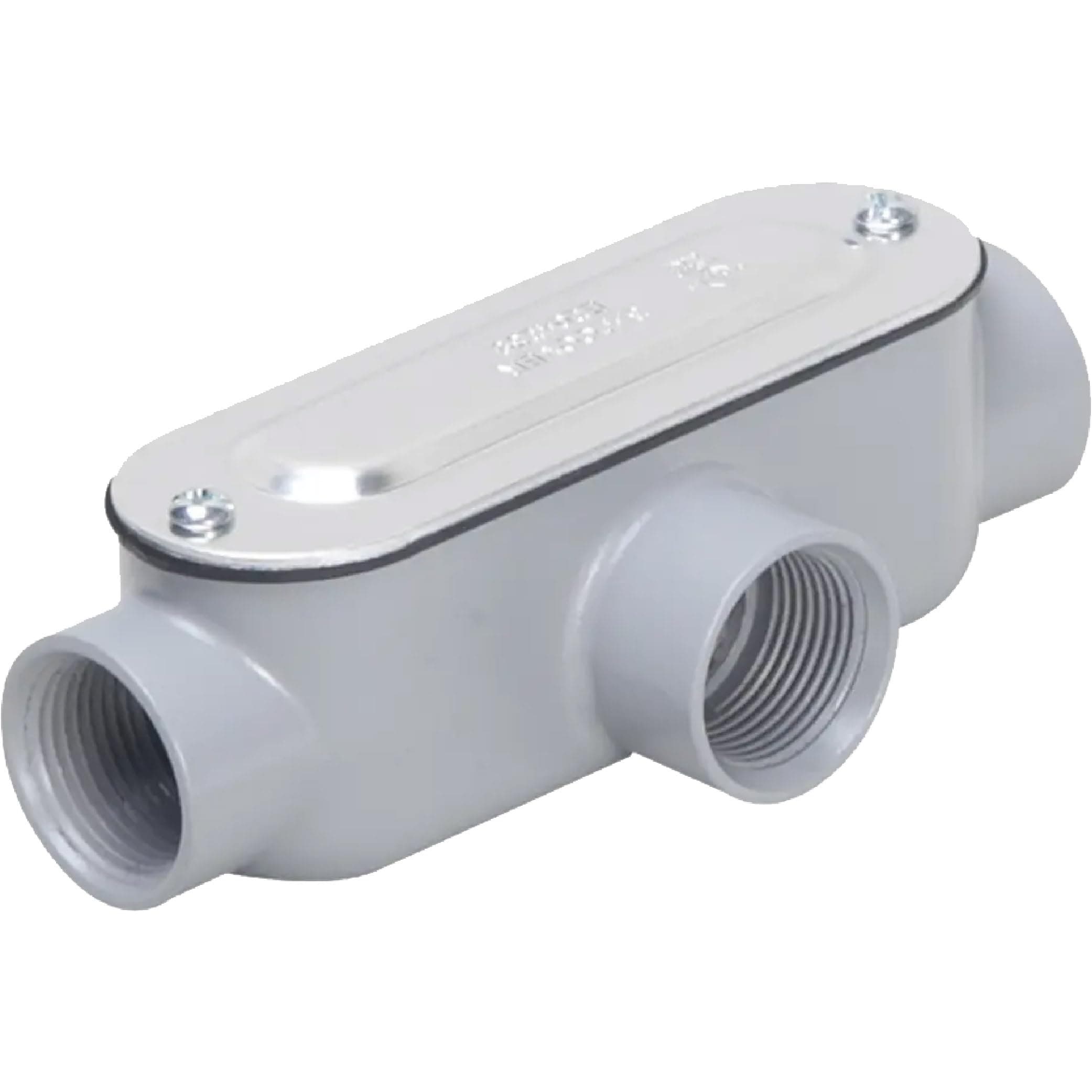 Bell RLT125 Threaded T Type Conduit Body, Die Cast Aluminum, Stamped Steel Cover, 1 4"