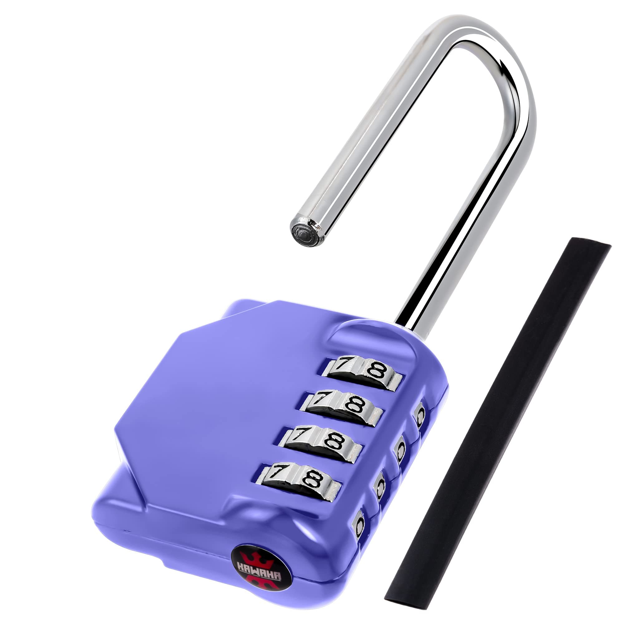 KAWAHA CL21VP 2.6 Inch Long Shackle Combination Lock, 4 Digit Outdoor Combination Padlock Set Your own Combination for Gym Locker Lock, School, Gates, Doors, Toolbox, Hasps and Storage