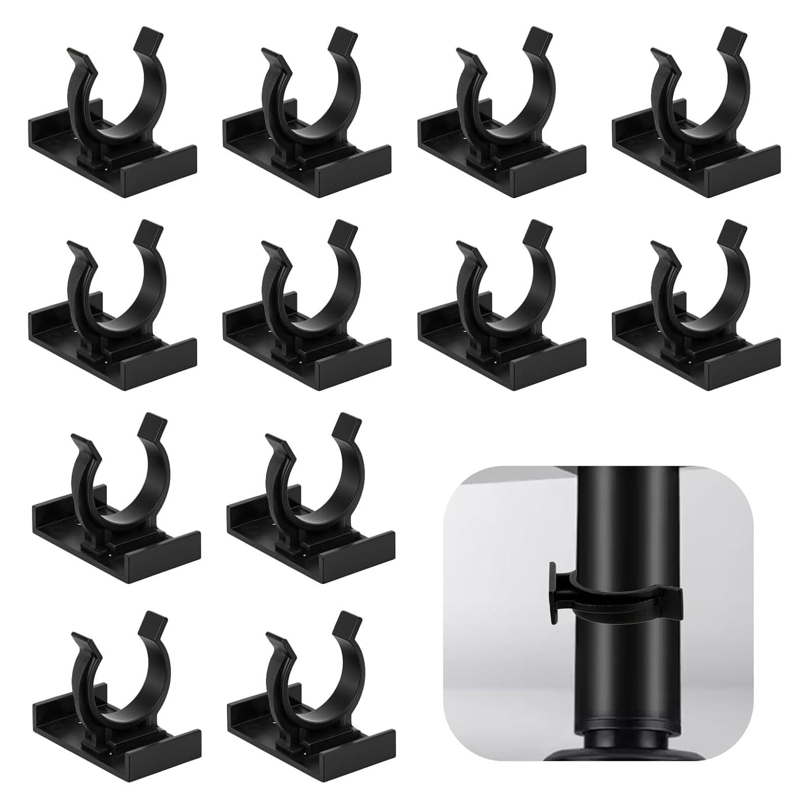 CRZQXOUR 12 Black Thick Cabinet Legs Adjustable Furniture Leg Clips