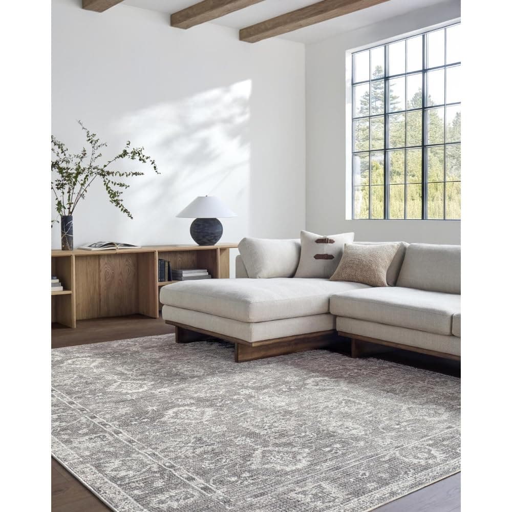 Livabliss x Galey Alix Collins Avenue II Vintage Oushak Area Rug, 6'6" x 9' (7' x 9'), Brown