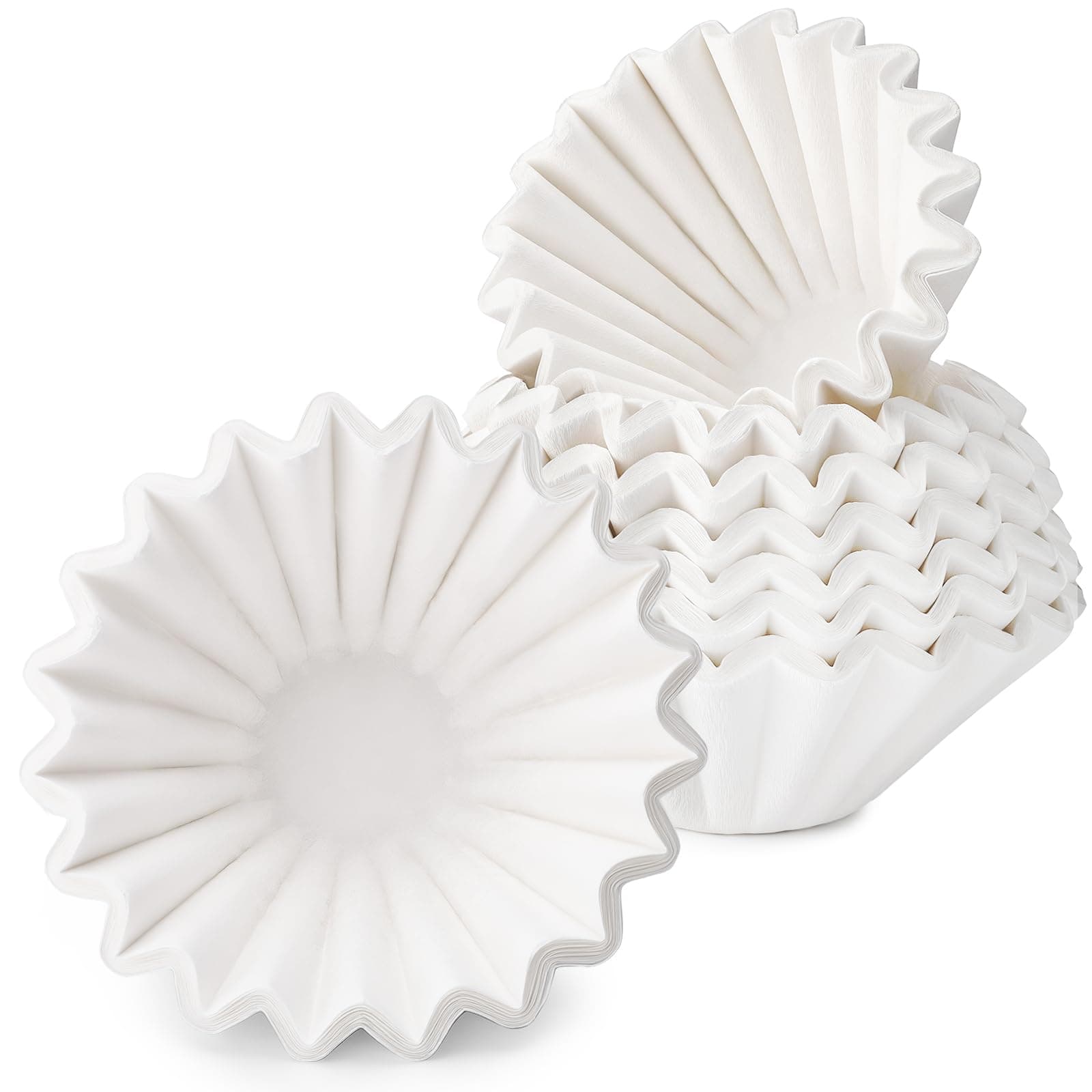 Segarty 200 Count 1-4 Cup Disposable Coffee Paper Filters, 7.2in White Basket Style Coffee Filters Ideal Bar Accessories for Pour Over Maker Coffee Brewer Dripper Machine for Home Cafeteria Office Use