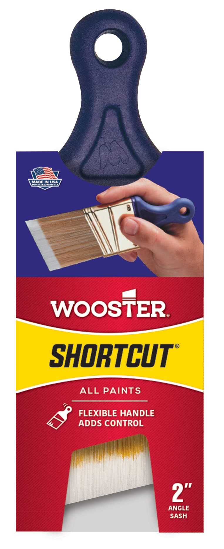 Wooster Brush Q3211-2 Shortcut Angle Sash Paintbrush, 2-Inch
