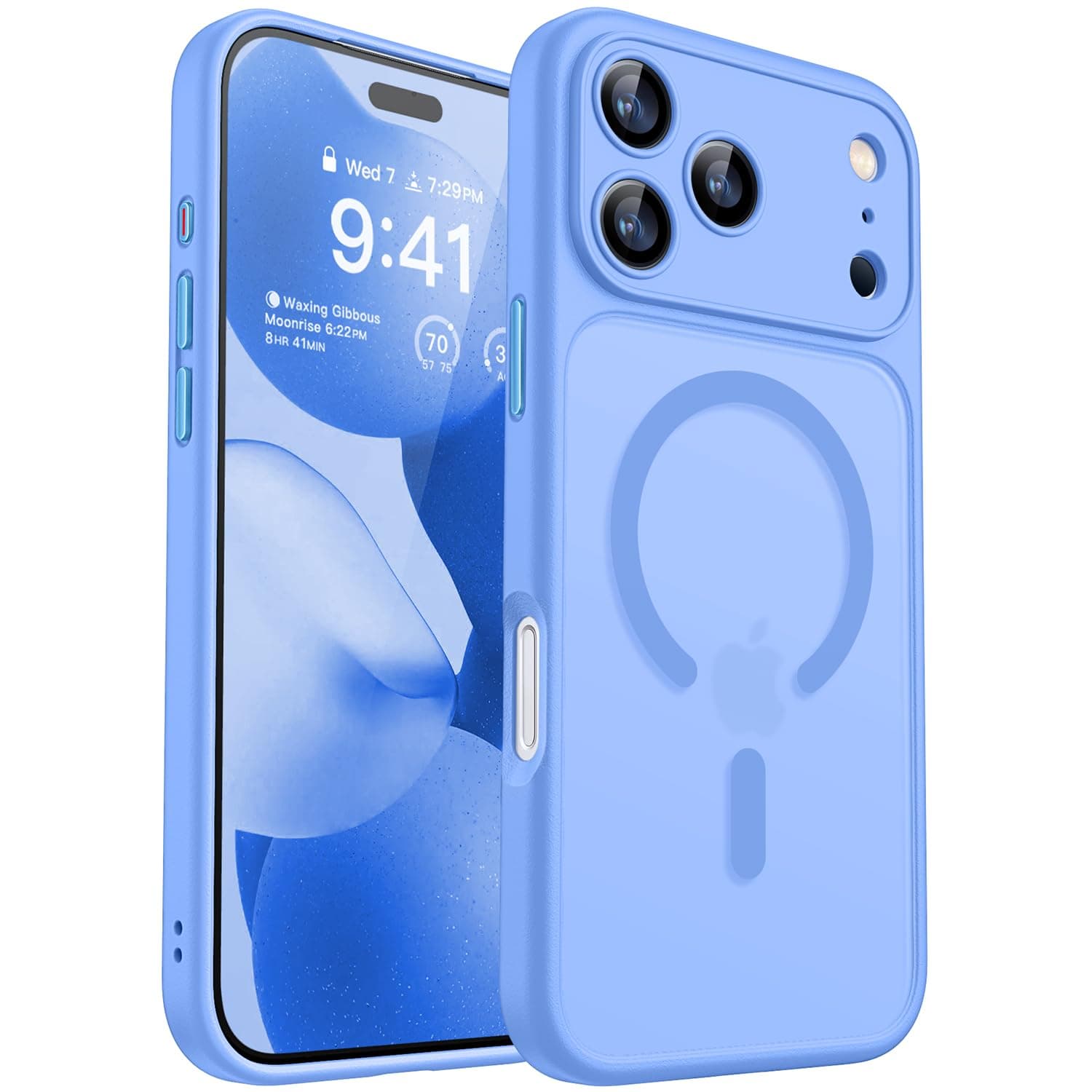 CANSHN Magnetic Case for iPhone 17 Pro, Ultramarine Blue
