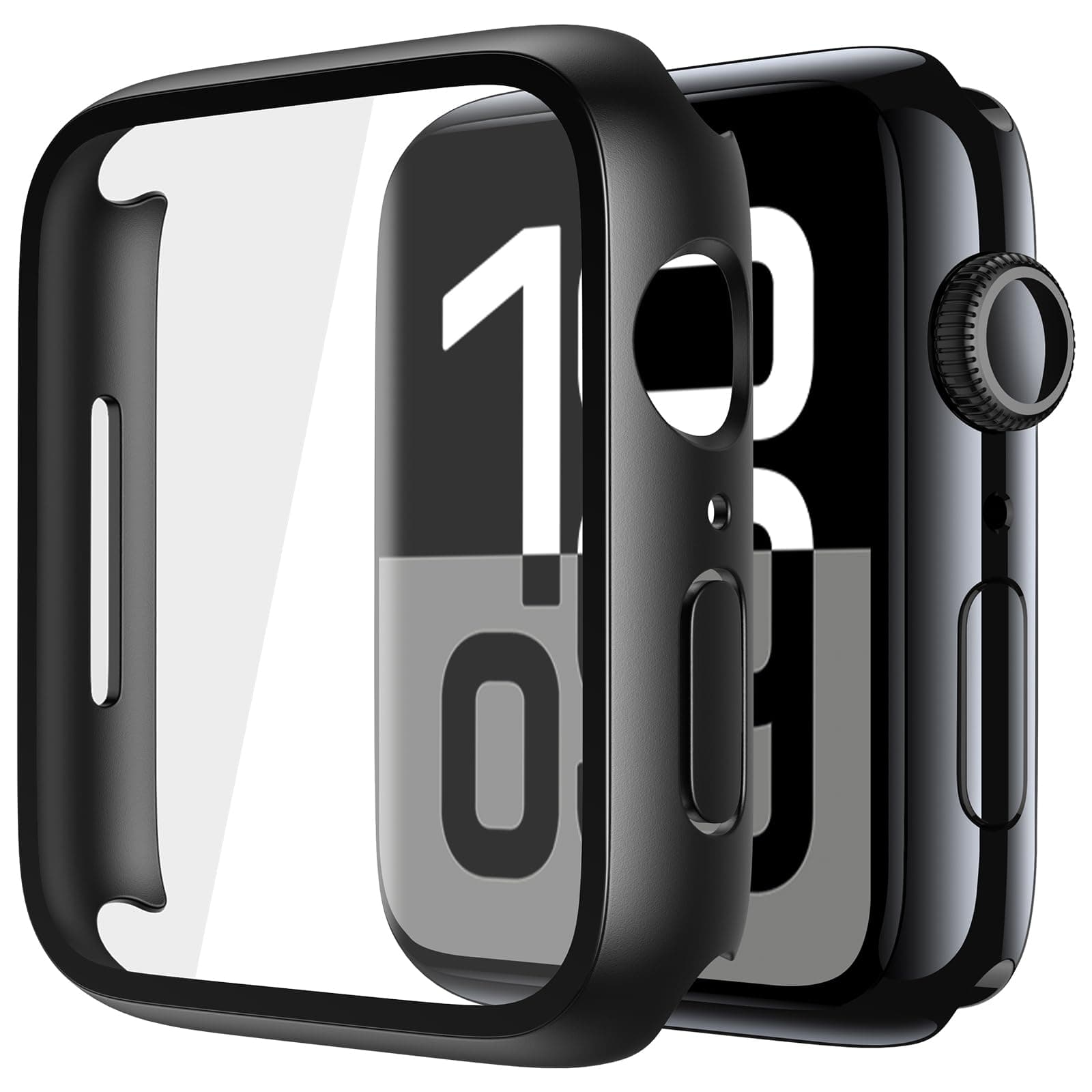 Piuellia 2 Pack Black Hard Case for Apple Watch Series 11 Series 10 46mm