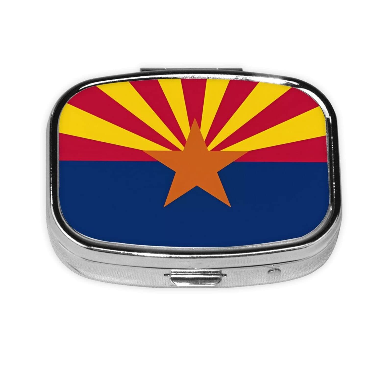 The Square Mini Medicine Box is Suitable for Putting in Pockets or Wallets. It is Easy to Open and Practical.Arizona Flag