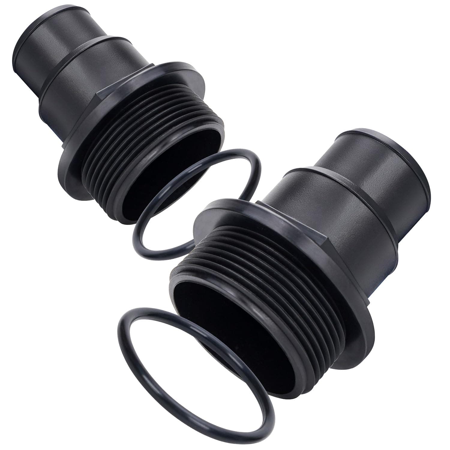 CIPU Pool Hose Adapter Set of 2, 1.5" NPT Threaded Pool Pump Connector with 1.25" & 1.5" Hose Barb, Replacement Fitting for Above Ground Pool Pumps, Sand Filters and Filter Hoses