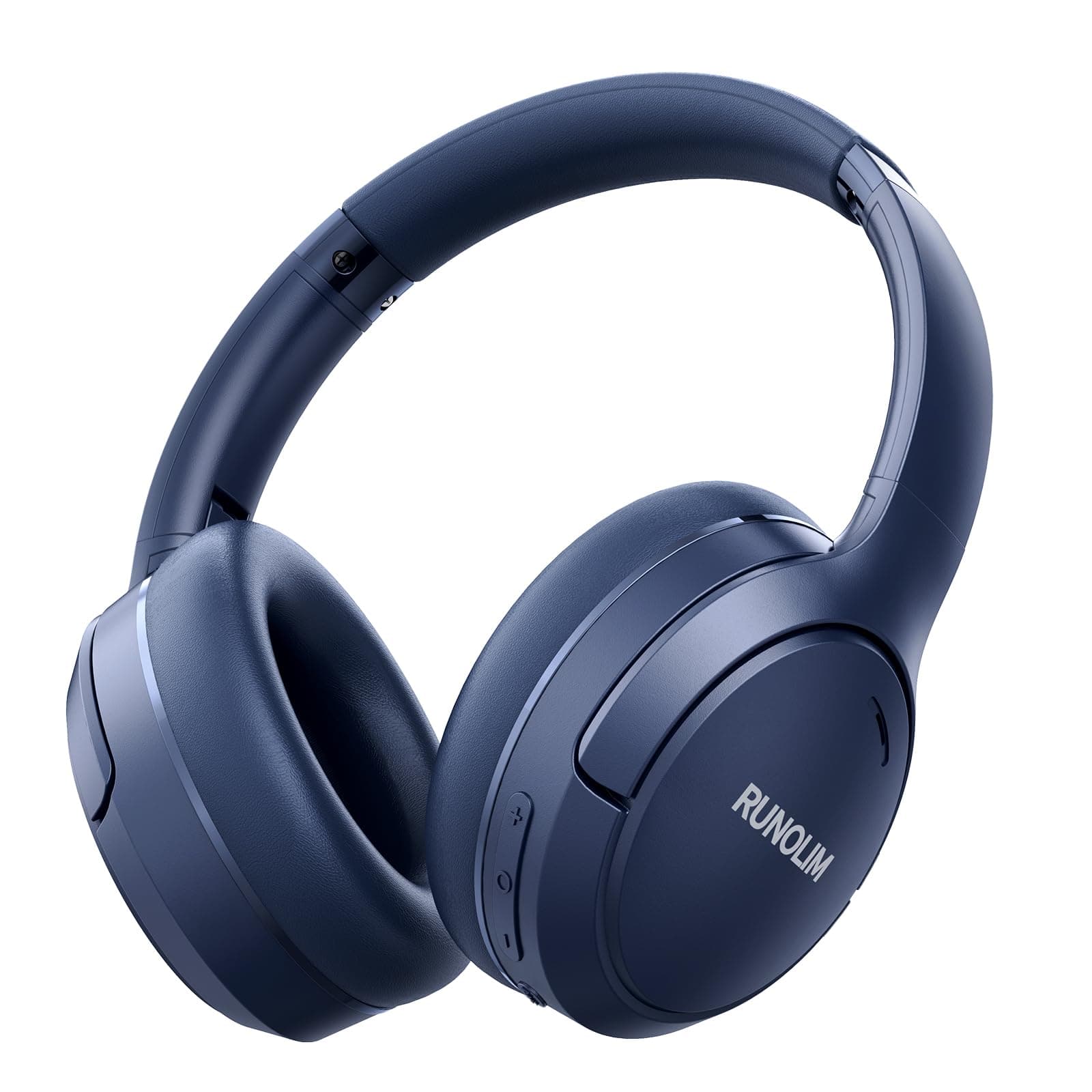 RUNOLIM Active Noise Cancelling Headphones, Wireless Bluetooth Over Ear