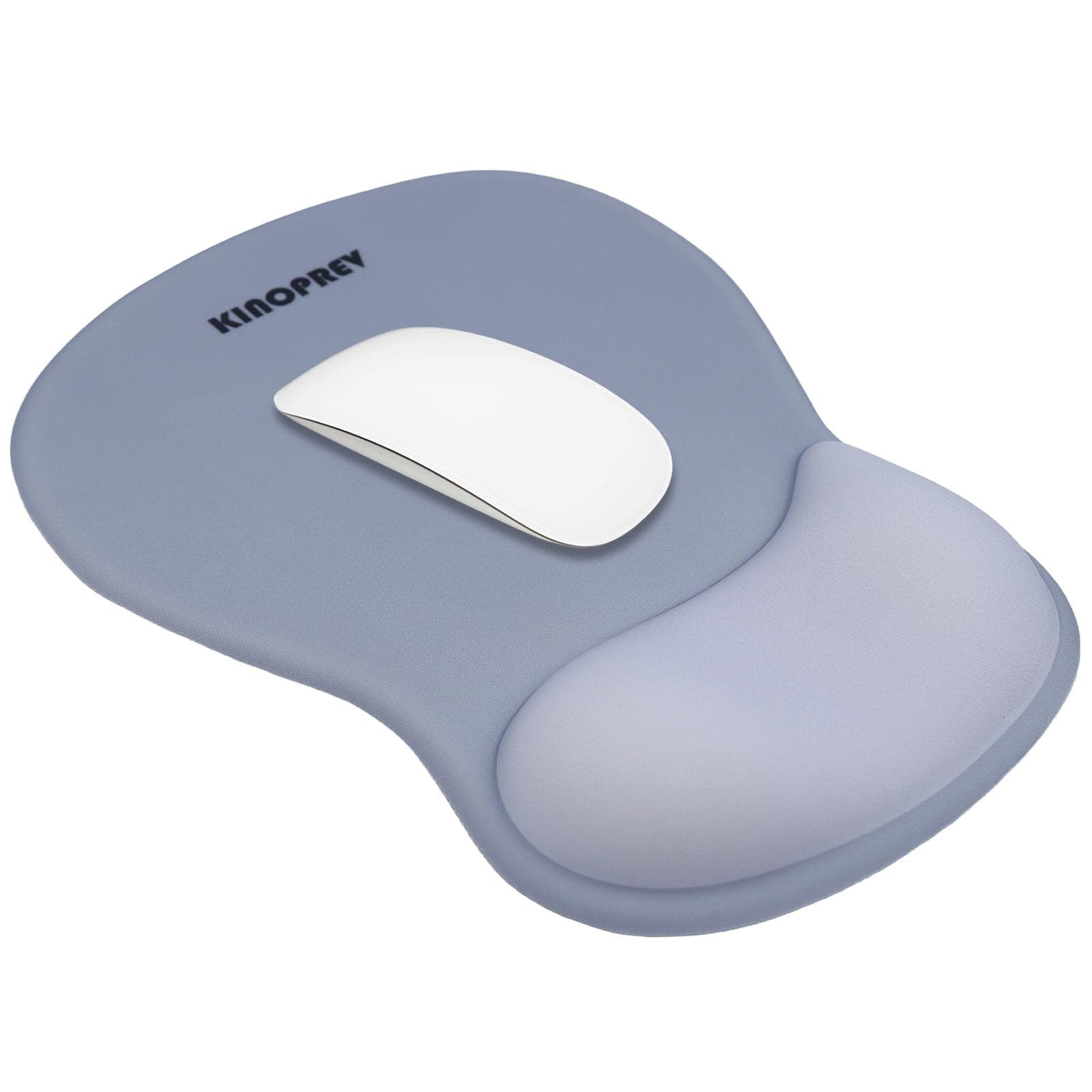Ergonomic Mouse Pad with Wrist Support, Computer Mousepad with Gel Wrist Rest and Non-Slip PU Base for Pain Relief,Gaming Mouse Pads for Laptop, Office & Home, 10.2 x 7.6 in (Silver Gray)