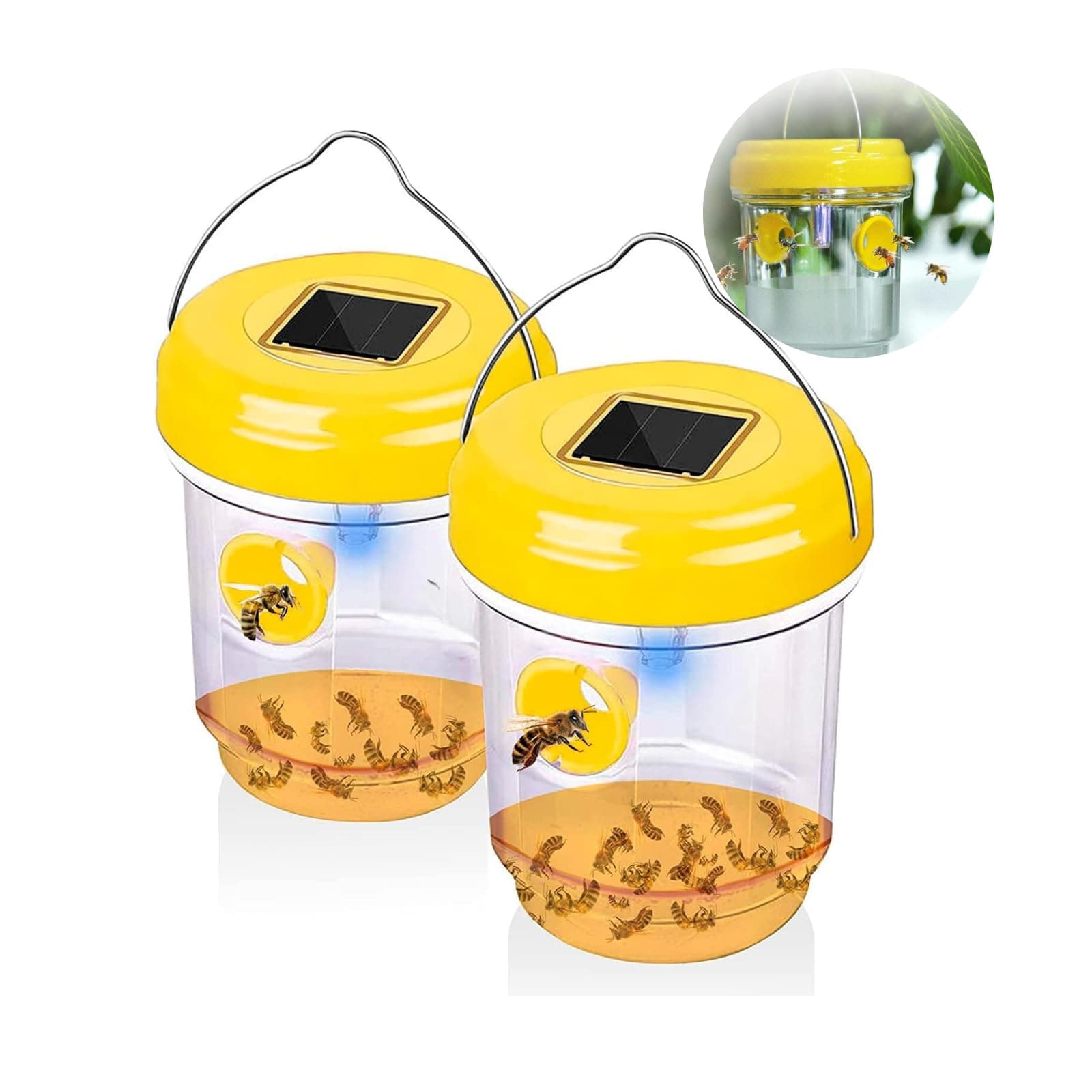 Wasp Traps Outdoor Hanging - Wasp Killer Solar Powered