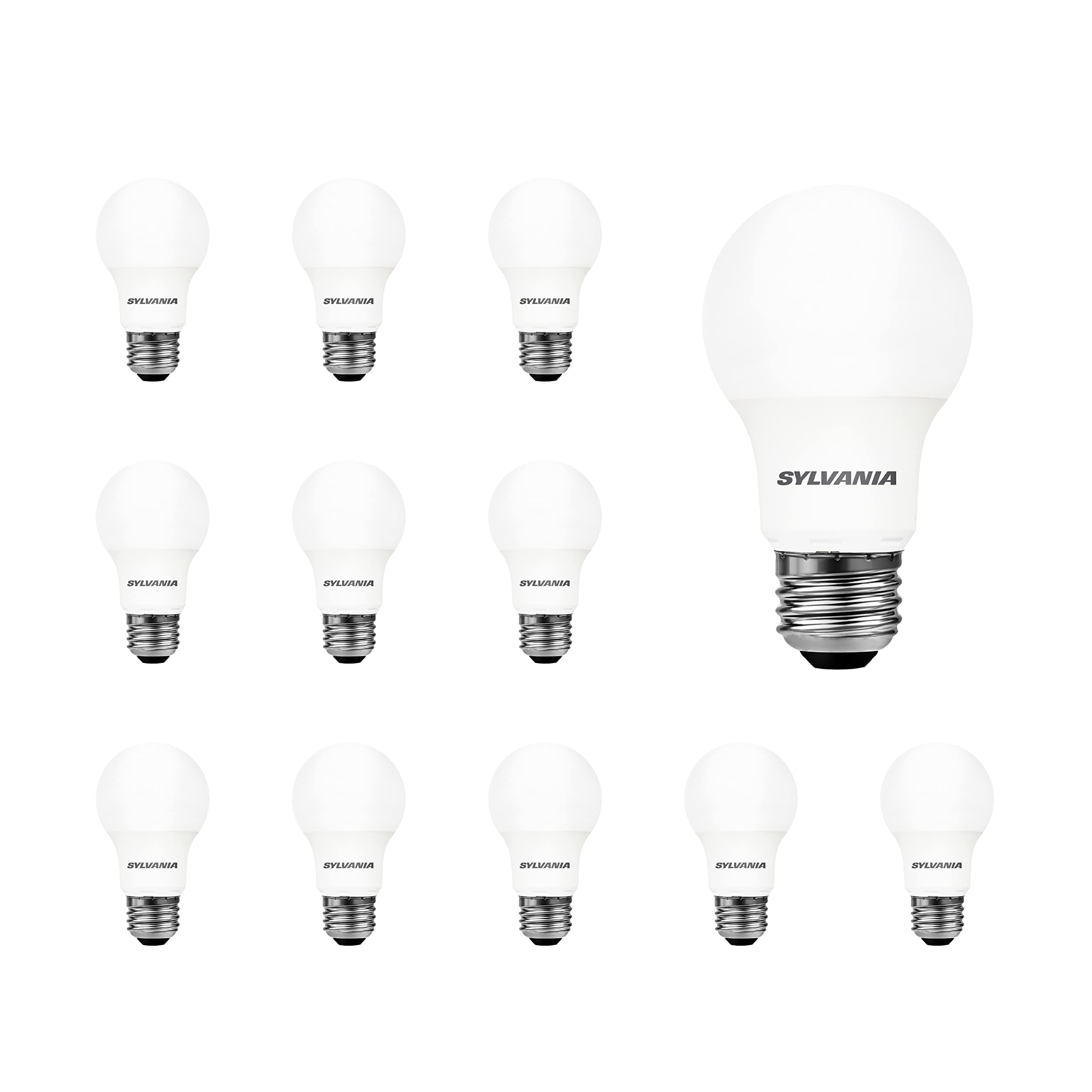 Sylvania Home Lighting 74472 Daylight 40W Equivalent, Led Light Bulb, A19 Lamp, 12 Pack