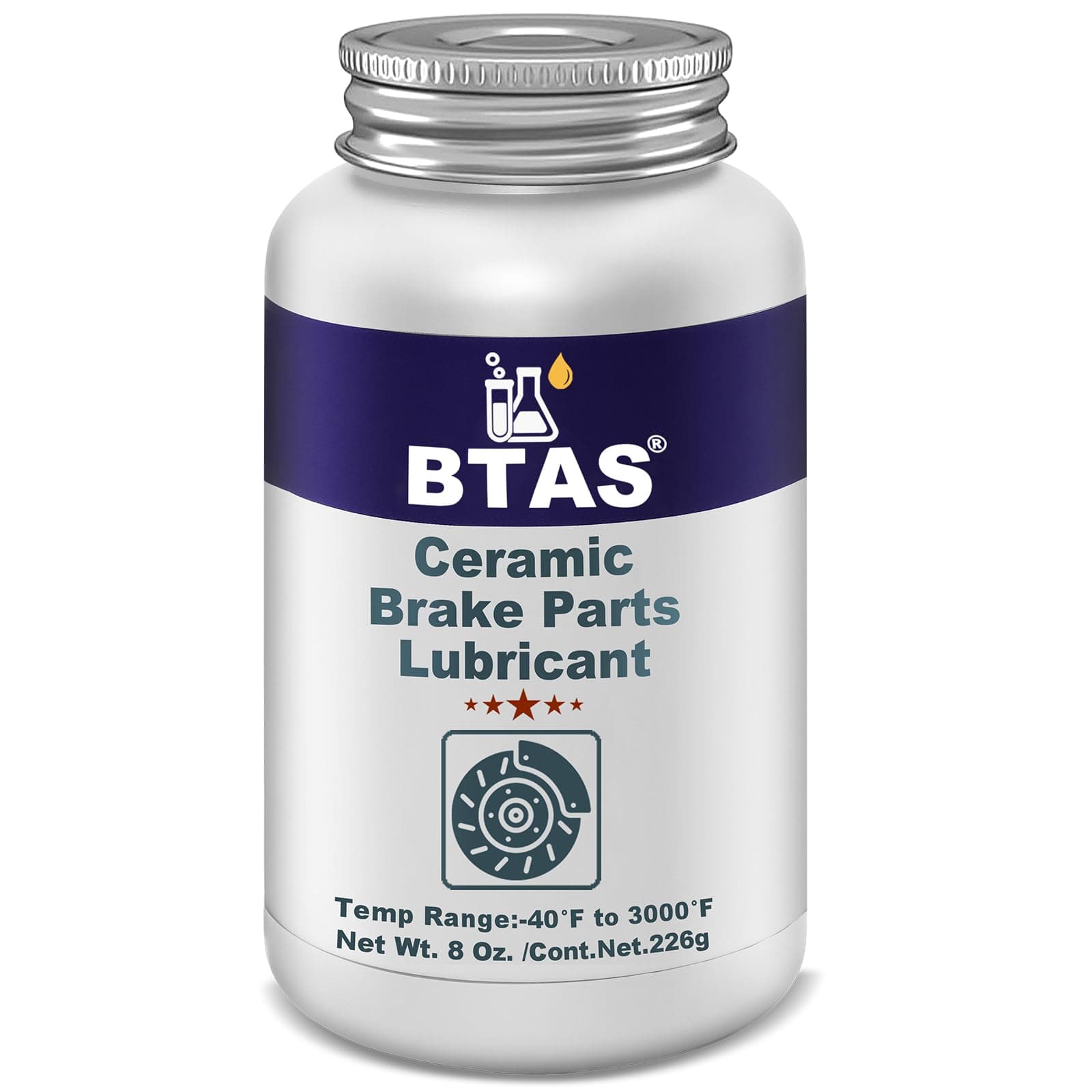 BTAS Silicone Brake Parts Lubricant, Pad, Caliper Slide Pin Lube Grease 8oz