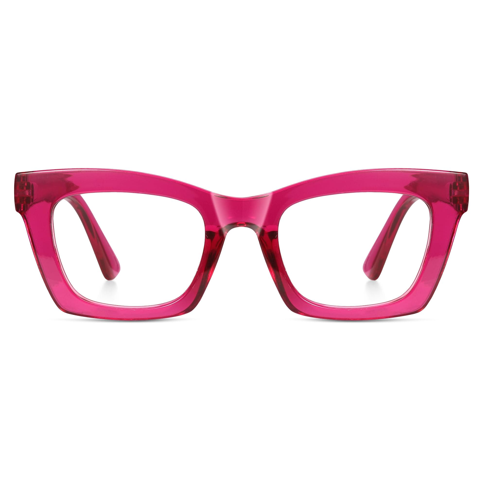 resjok Oprah Reading Glasses for Women - Blue Light Blocking Stylish Readers with Spring Hinge Eyeglasses (Rose Red, 2.25x)