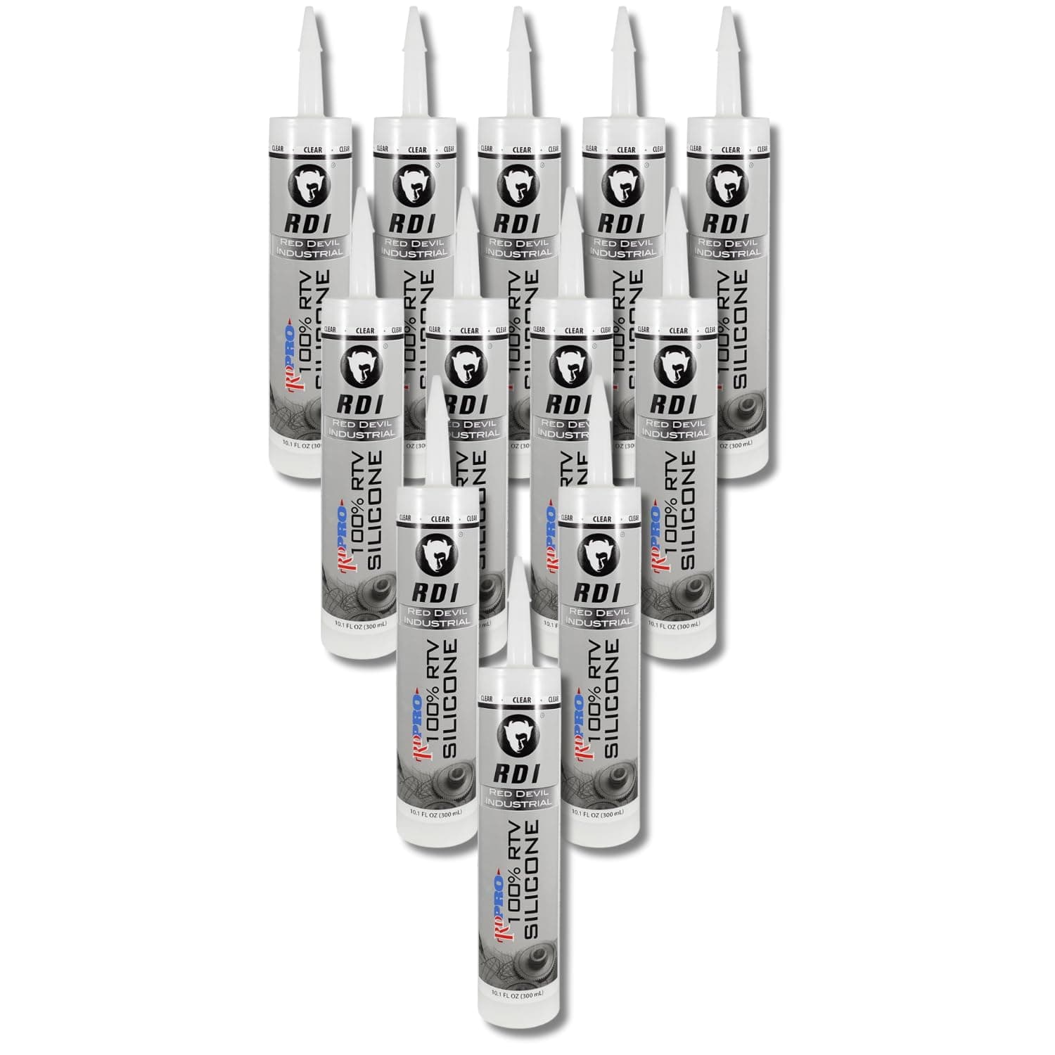 Red Devil 08260I12 08260I RD Pro Industrial Grade RTV 100-Percent Silicone Sealant , Clear (Case of 12)