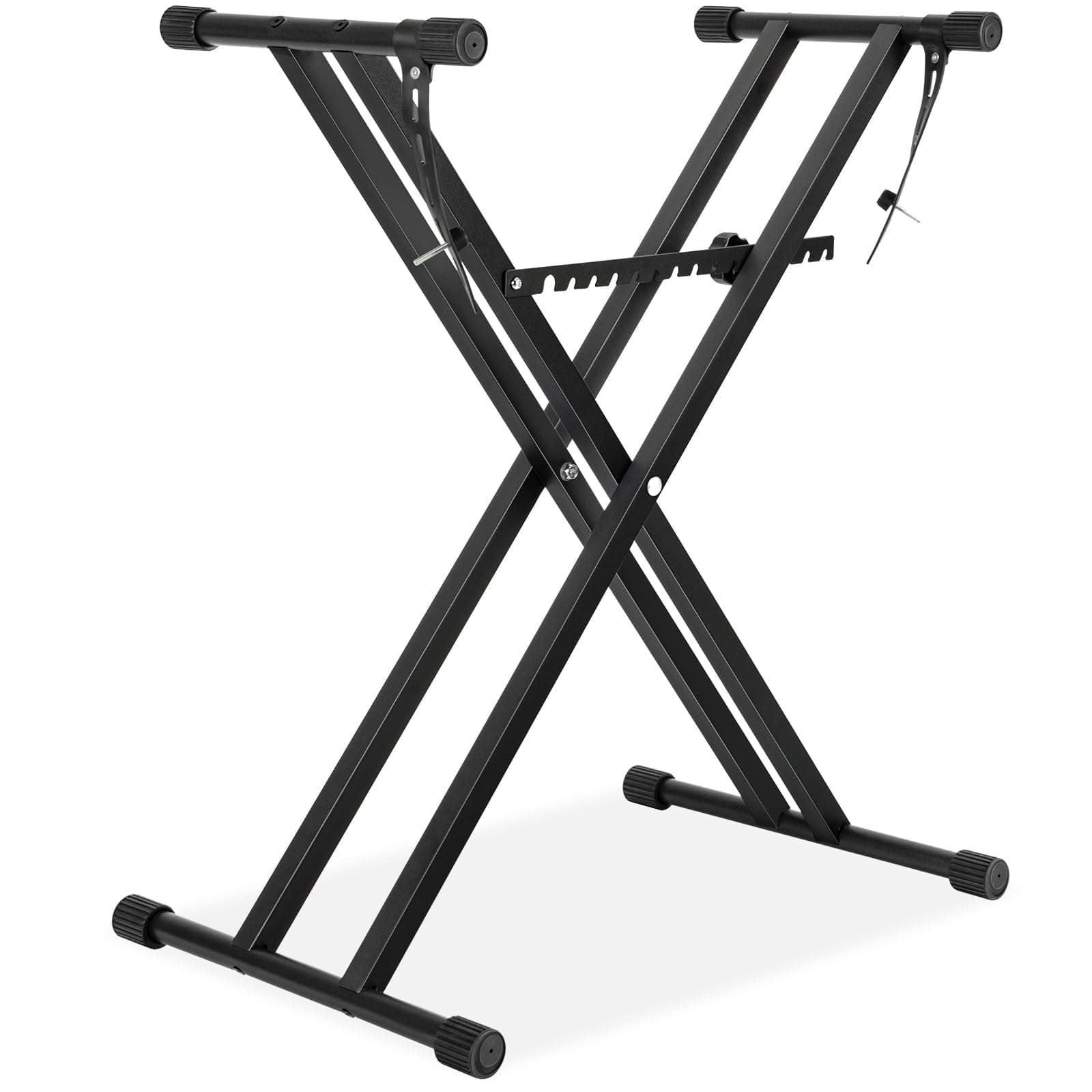 AODSK Heavy-Duty Double X Keyboard Stand, 132 lbs Capacity, Locking Straps