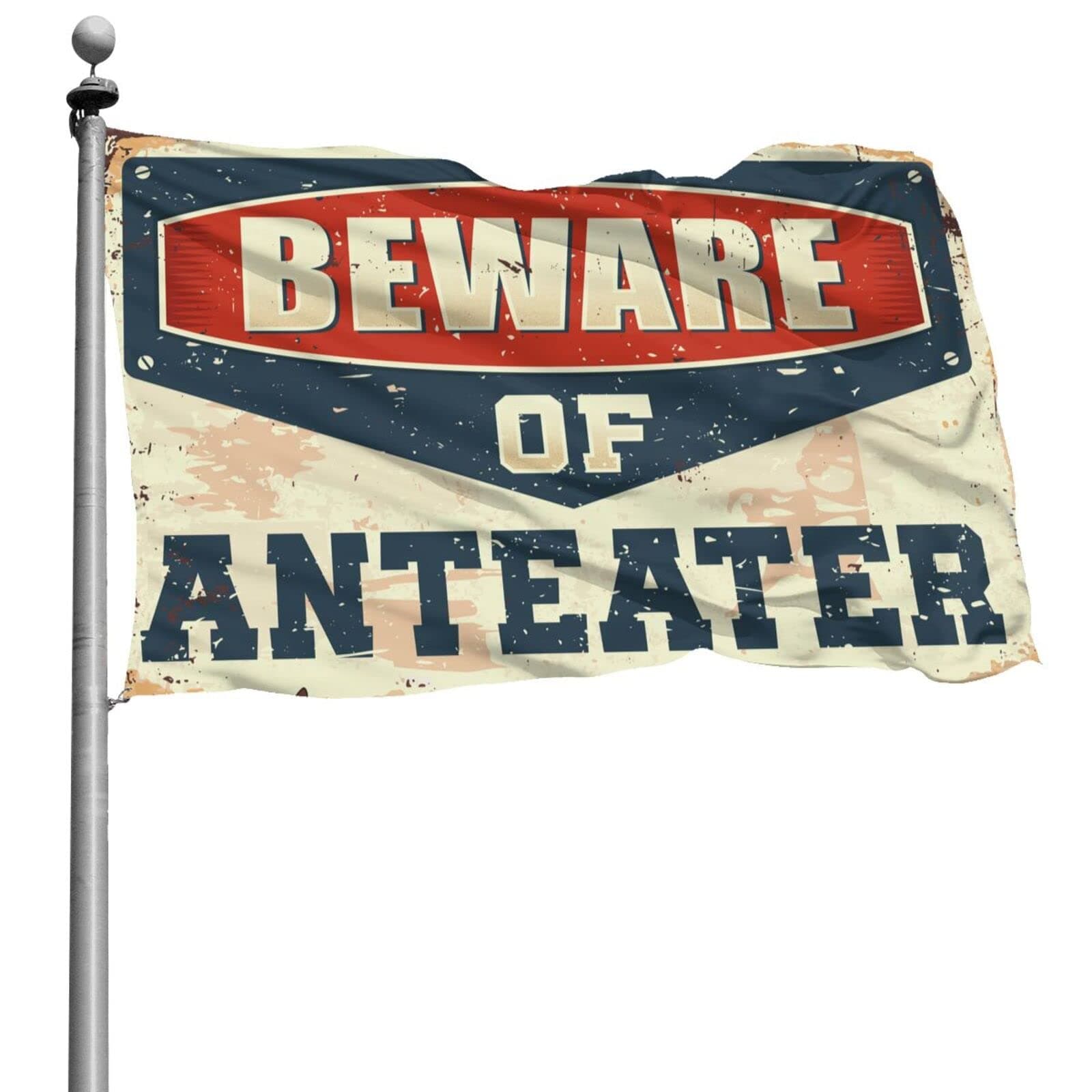 Boys Room Decor Teenager Beware of Anteater Flag Funny College Decor Funny College Decor ( Size : 60X90CM )