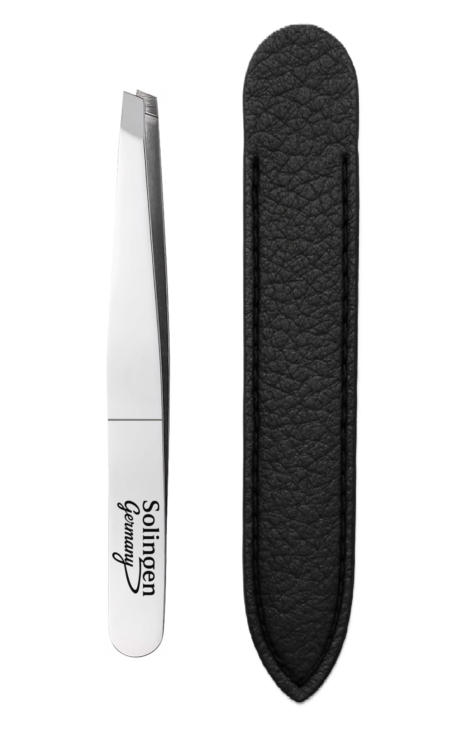Made in Solingen, Germany APEXAY Professional Tweezers (Stainless Steel) – Multi-Purpose High-Precision Tweezers for Eyebrows, Hair Removal, and Crafts (Classic) (Slanted)
