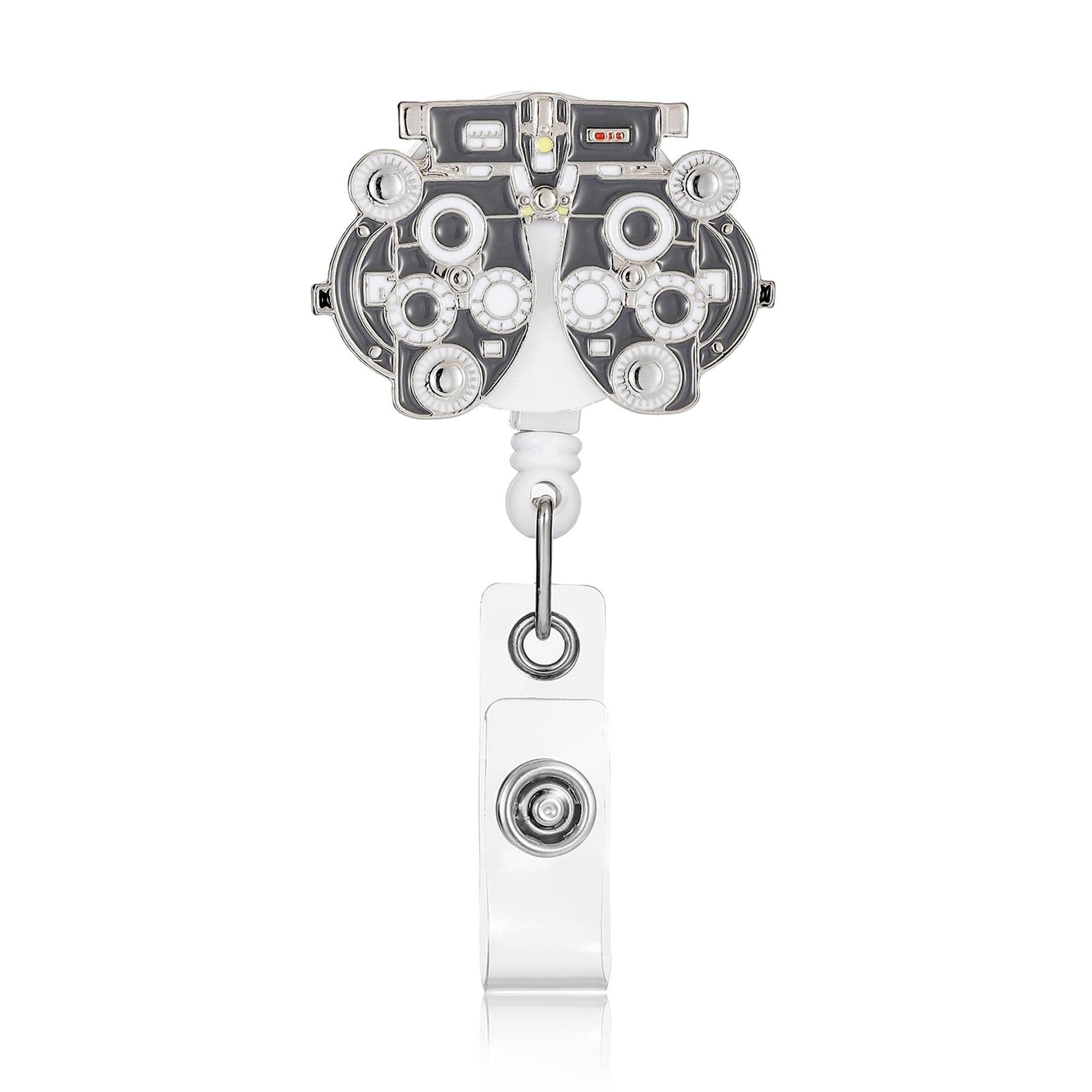MEDFOLY Medical Optometry Badge Reel Retractable Eye Doctor Badge Holder Ophthalmology ID Badge Clip for Ophthalmologist Nurse