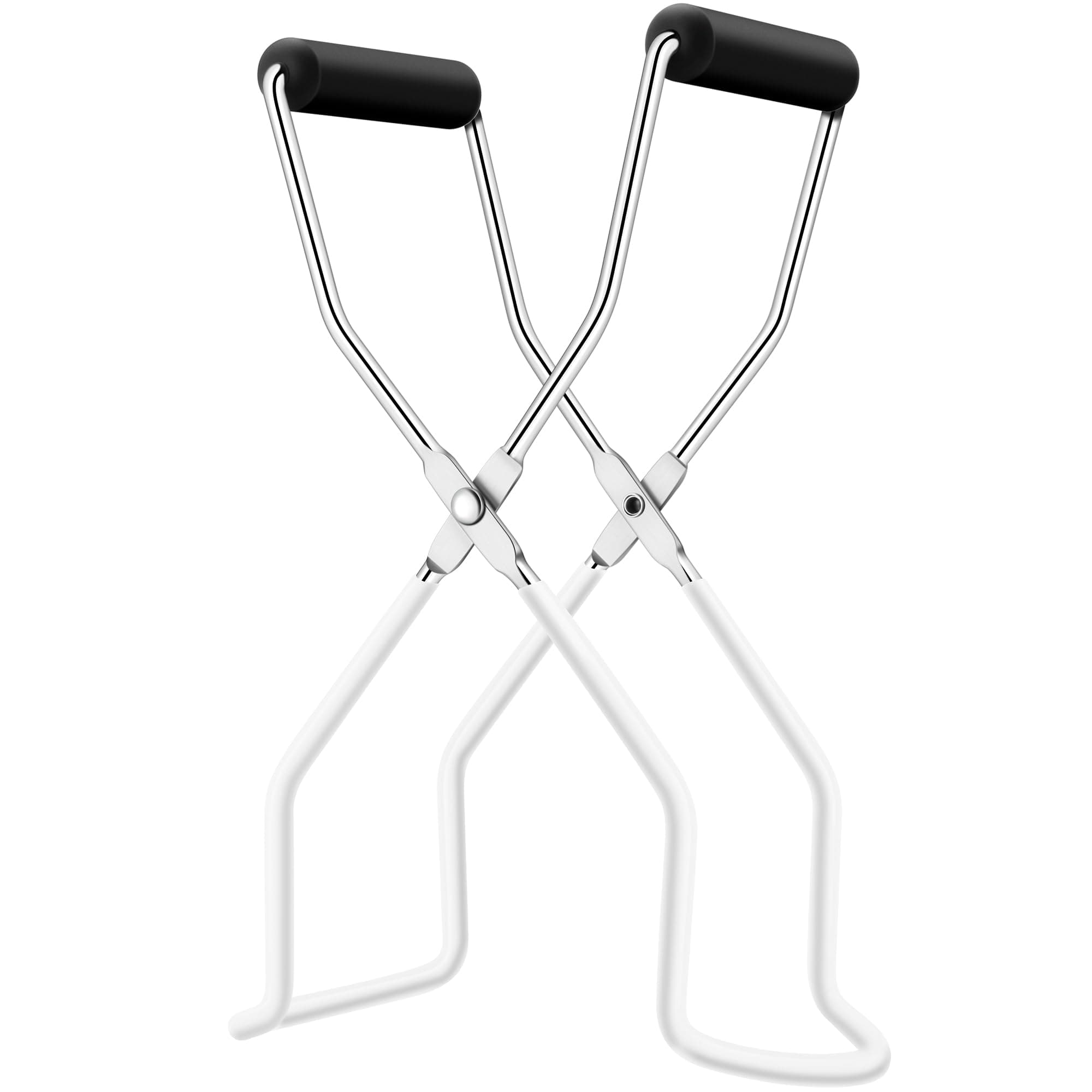 Rainspire Canning Jar Lifter, Canning Tongs Jar Lifter, Canning Tools, Canning Supplies for Home Kitchen, Stainless Steel, White