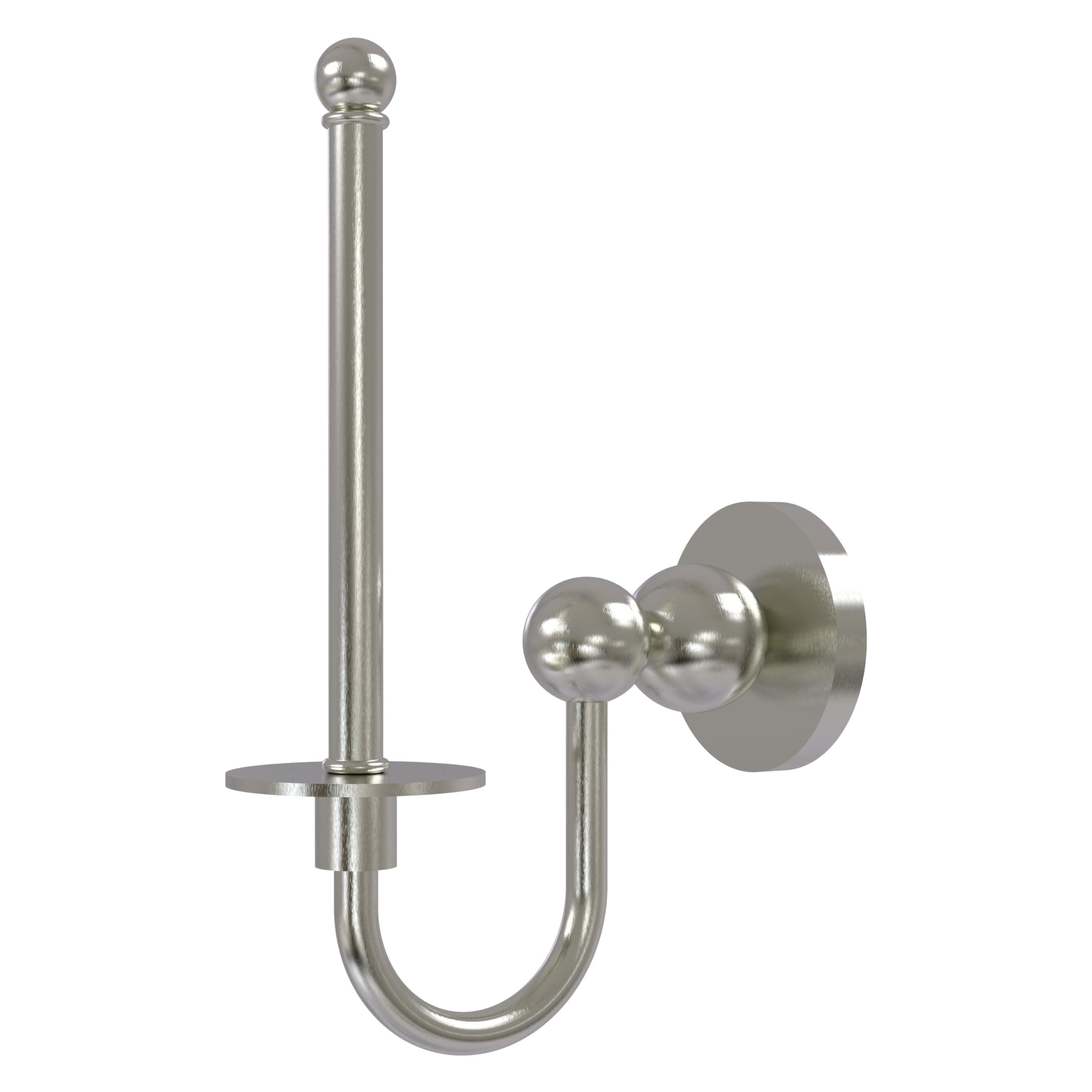 Allied Brass BL-24U-SN Upright Toilet Tissue Holder, Satin Nickel
