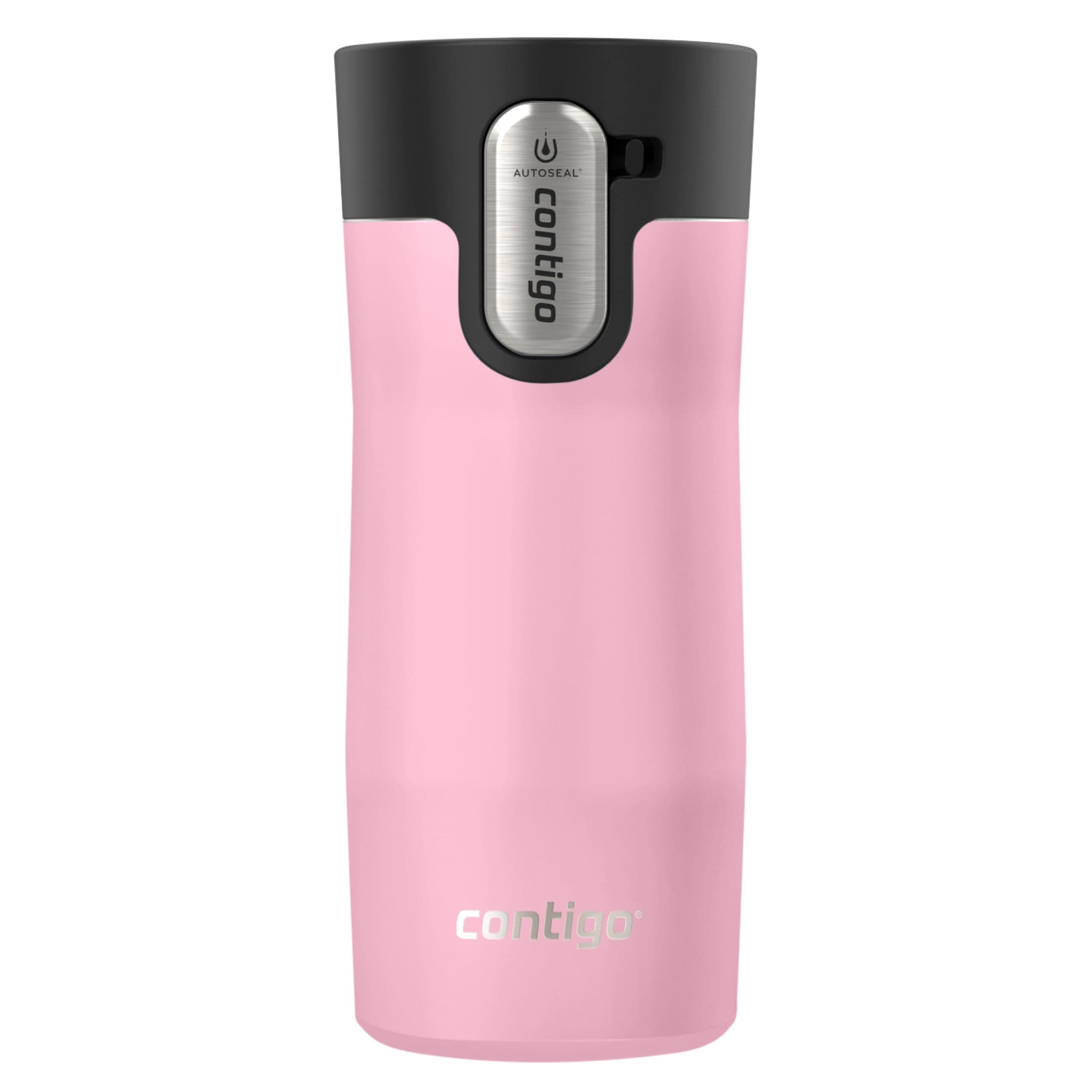 Contigo West Loop 3.0 Stainless Steel Travel Mug with Tea-Bag Hook & Spill-Proof Lid, Vacuum-Insulated Reusable Cup Coffee and Tea, 12 oz (354 mL), Strawberry Cream - Keeps Drinks Hot up to 8 Hours