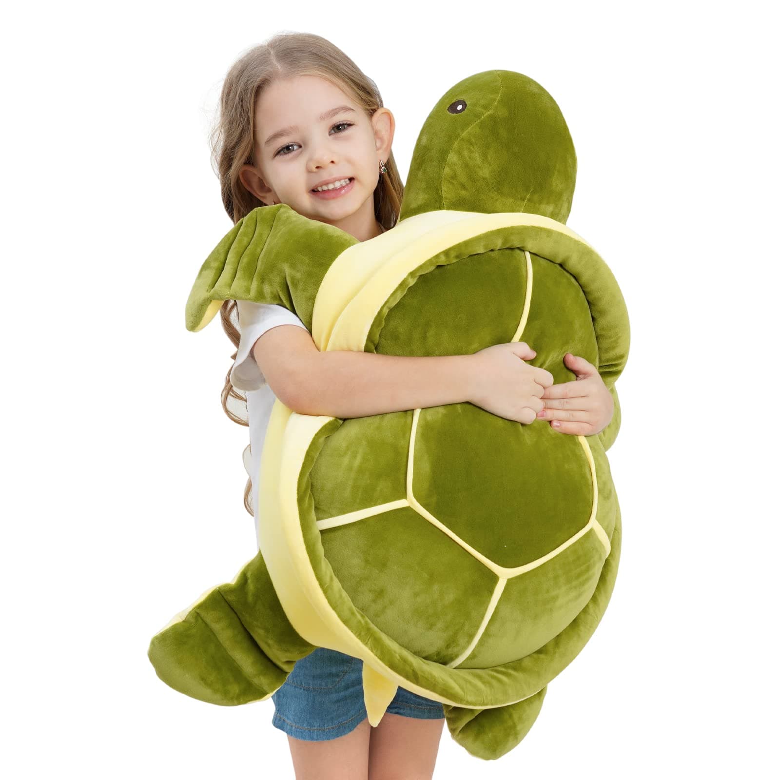 Peluche grande con tortuga marina, cojín suave con tortuga jumbo, peluche, tortuga marina, regalos para niños, niñas, Navidad, cumpleaños, Acción de Gracias, Sala