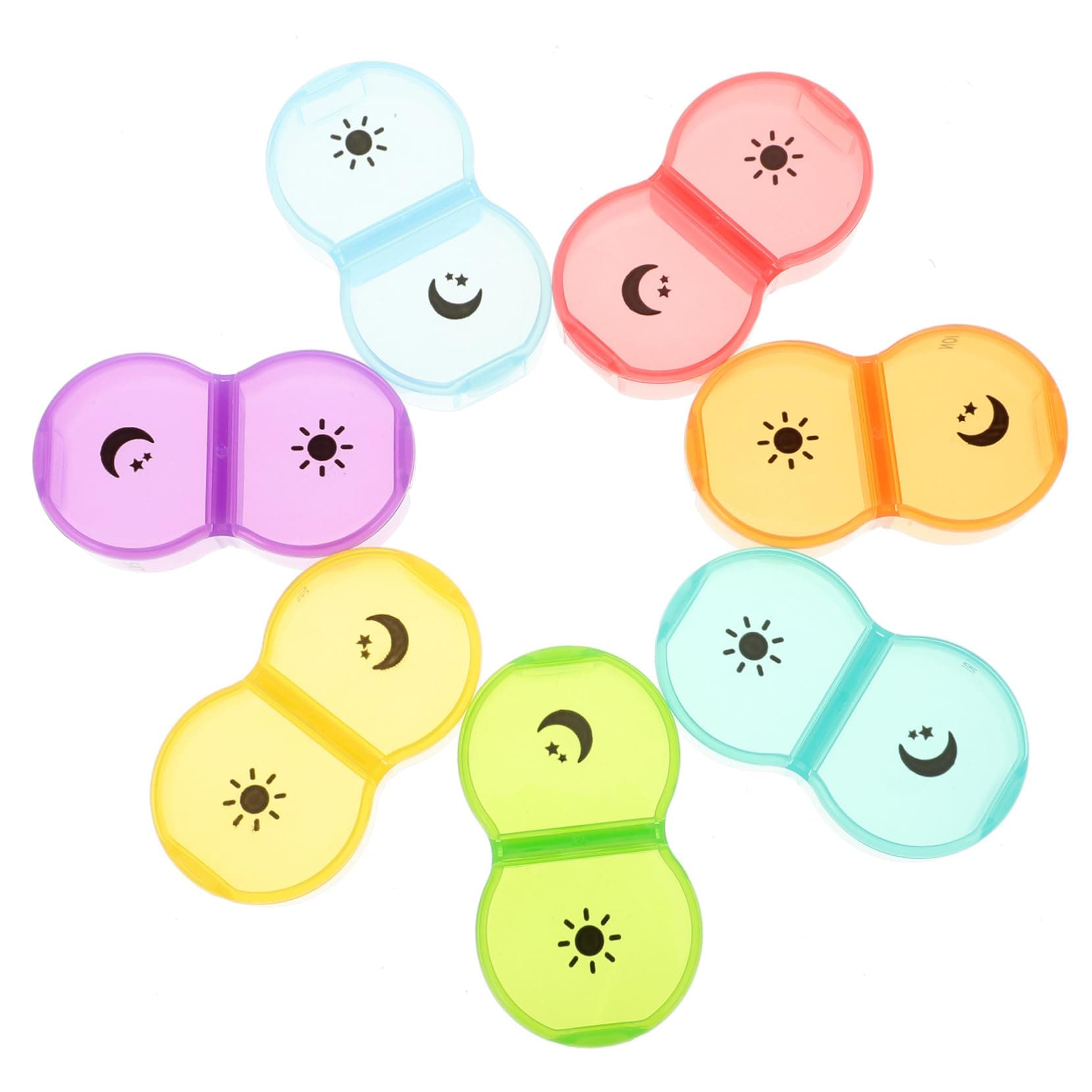WATIIFUFU Day Pill Organizer Compact Medicine Case for Travel Individual Detachable Pill Storage