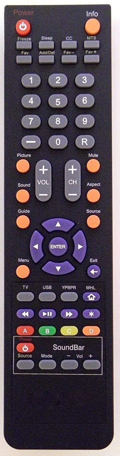 HDTV Sceptre 142022370010C Remote Control Controller Replacement for X405BVFMDU X405BV-FMDU X405BVFMQR X405BV-FMQR X409BVFHDR X409BV-FHDR