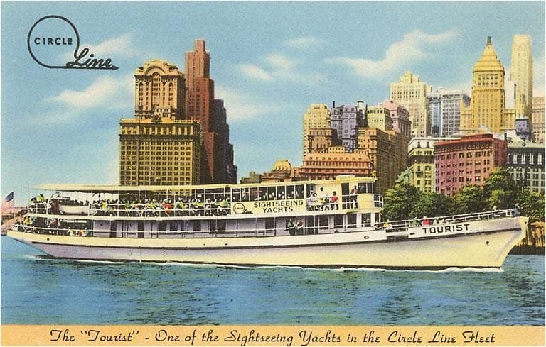 Found Image Press - Circle Line Sightseeing Boat, New York City - Vintage Image