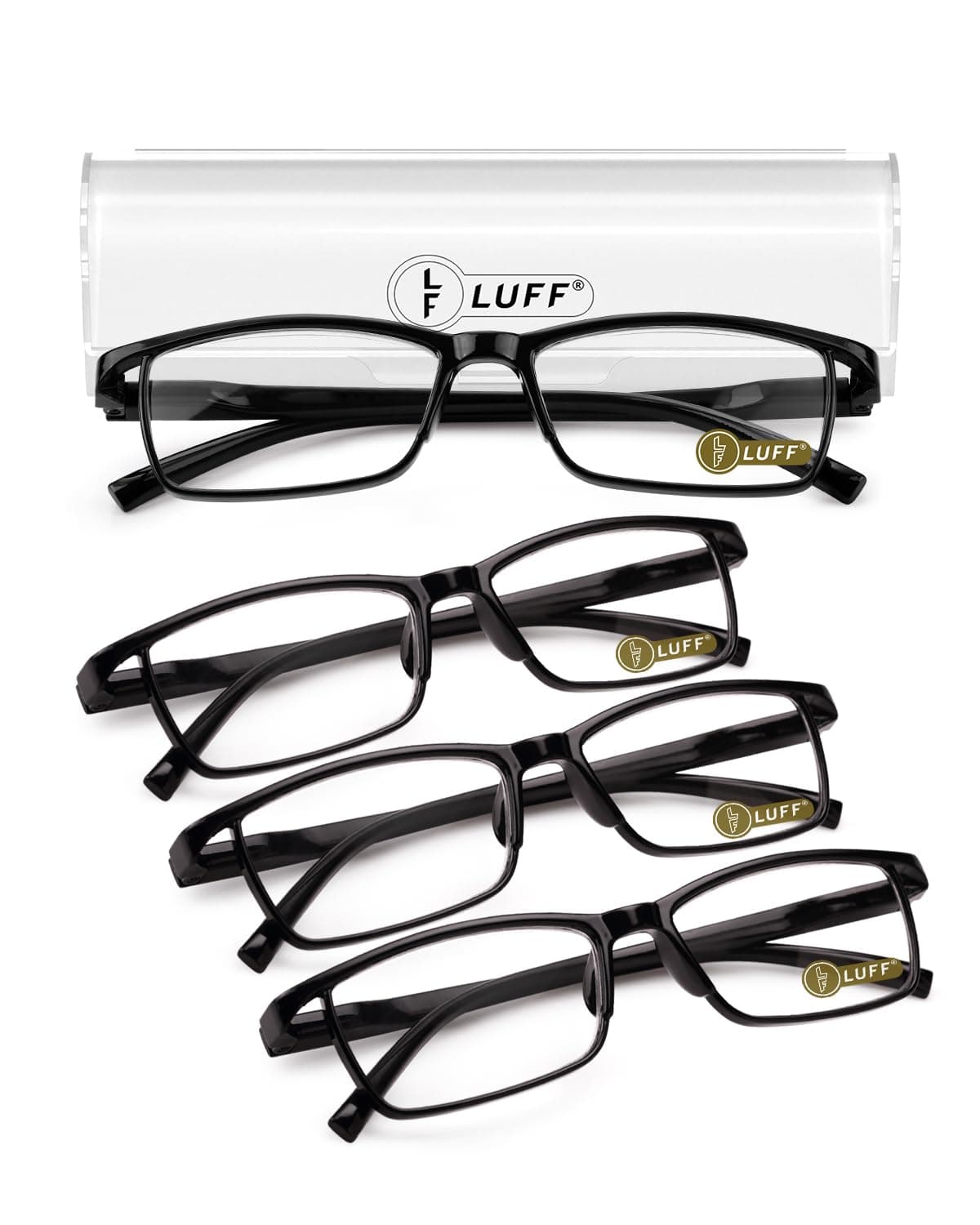LUFF 4Pcs Anti-Blue-ray Reading Glasses Portable Ultra-Light Readers Men