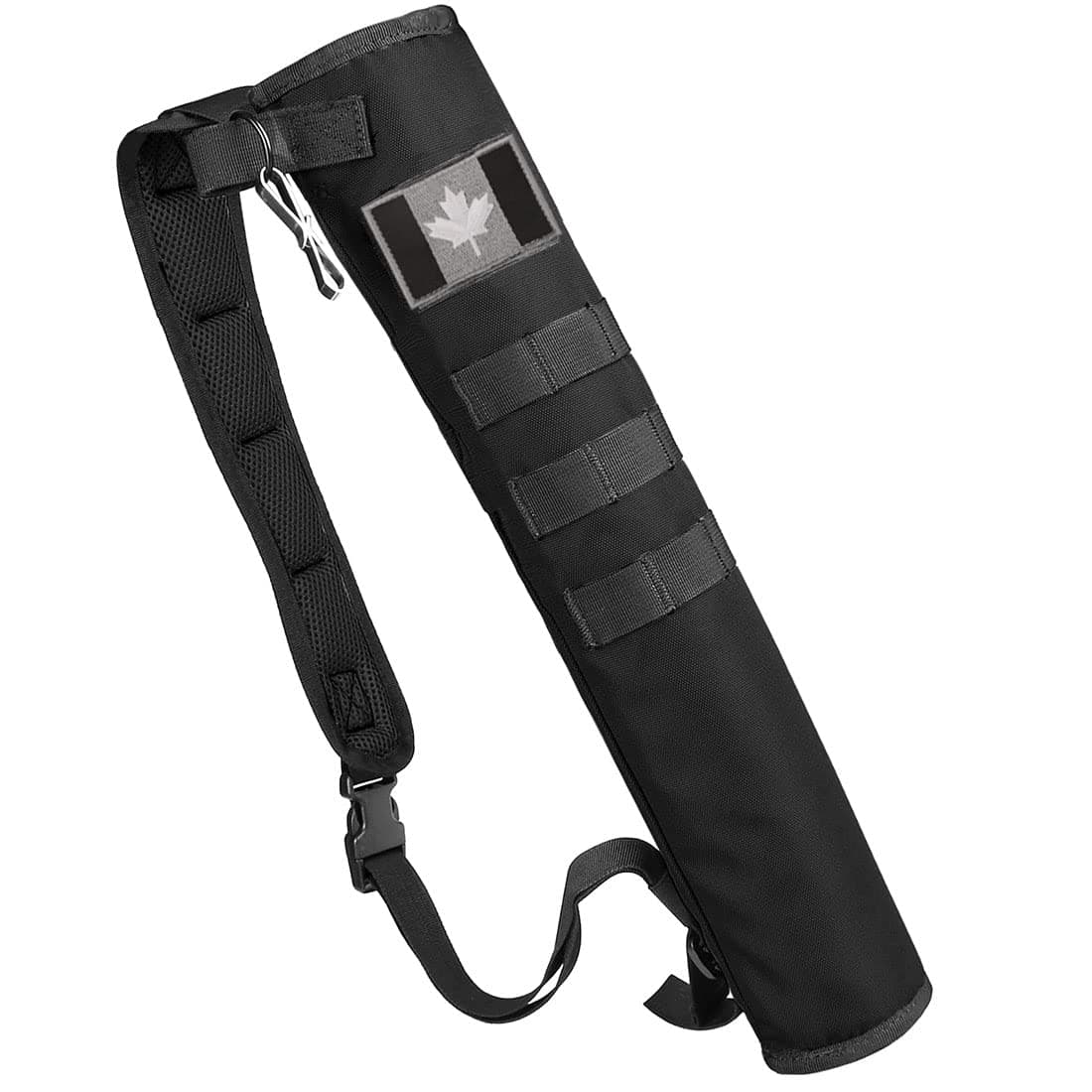 KRATARC Archery Lightweight Back Arrow Quiver Dual Use Hip Arrows Bag with Molle System Foldable Compact Hanged for Target Shooting (Black -Diameter 3.5'')