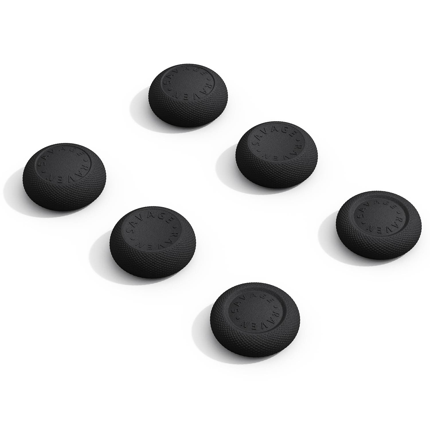 Savage Raven by Skull & Co.Thumb Grips Joystick Cap Analog Stick Cover for Nintendo Switch 2 Joy-Con - Black, 3 Pairs (6pcs)