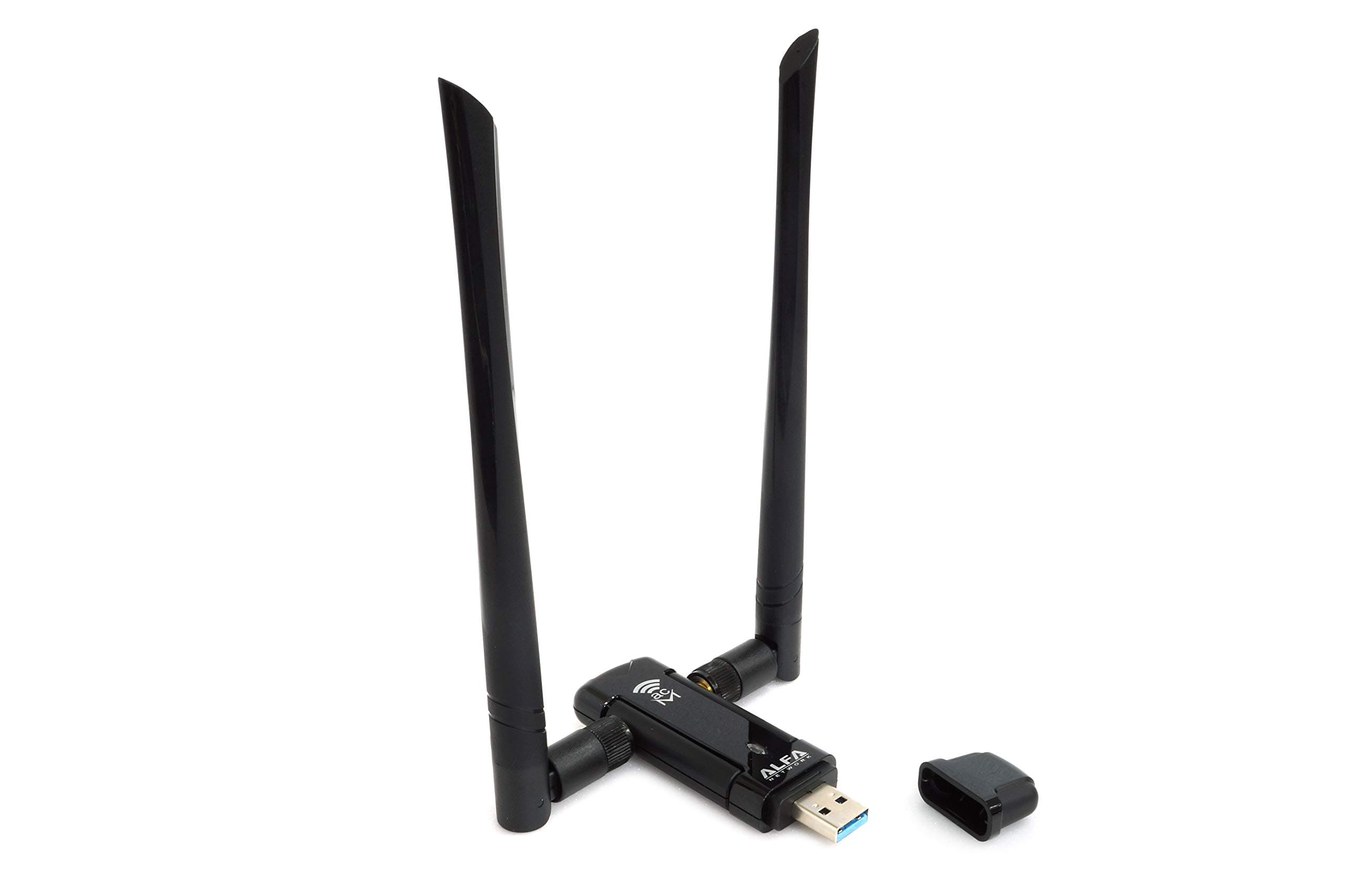 Alfa AWUS036ACM Long-Range Dual-Band AC1200 Wireless USB 3.0 Wi-Fi Adapter w/2 x 5dBi External Antennas: 2.4GHz 300Mbps/5GHz 867Mbps-802.11ac & a, b, g, n