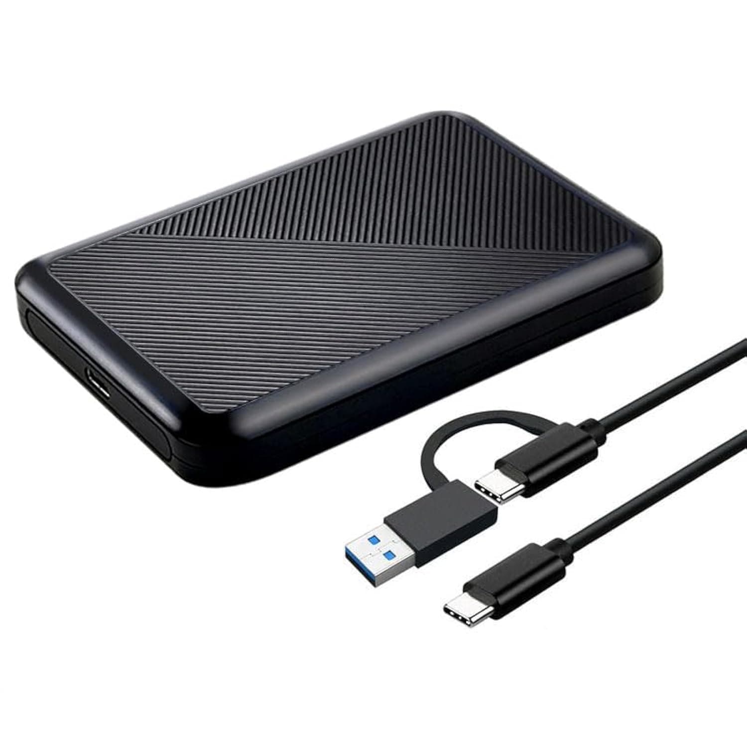 Tianken 320GB Ultra Slim Portable External Hard Drive USB 3.1 Type C HDD Storage for PC, Mac, Laptop, PS4, Xbox one, Black, TKEHD-1531-320