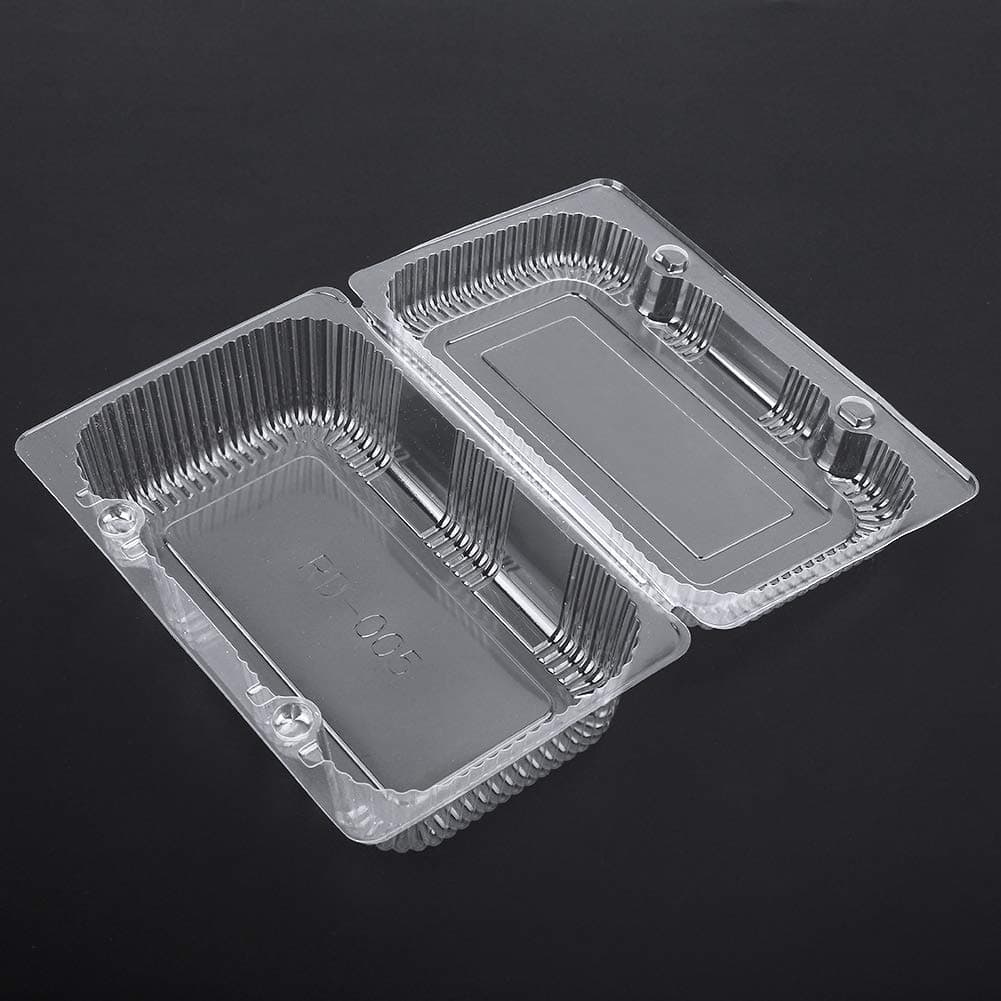Alinory Storage Box, 25 PCS Plastic Hinged Loaf Container Food Fruit Storage Box(18.5 * 12.5cm)