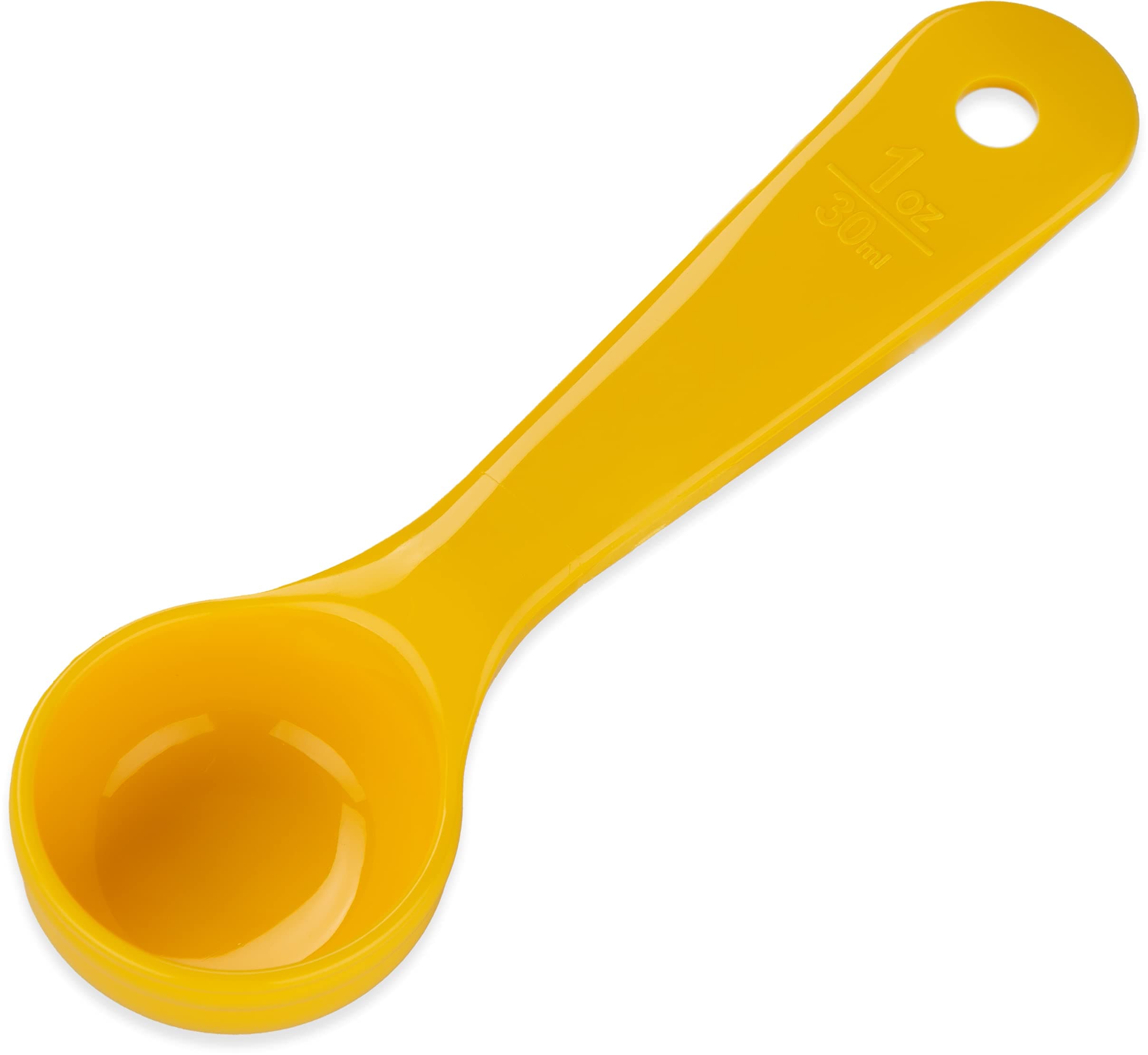 Carlisle FoodService Products Measure Miser Portion Control Spoon, Serving Ladle for Measuring Food, 1 Oz, 1 Count, Yellow