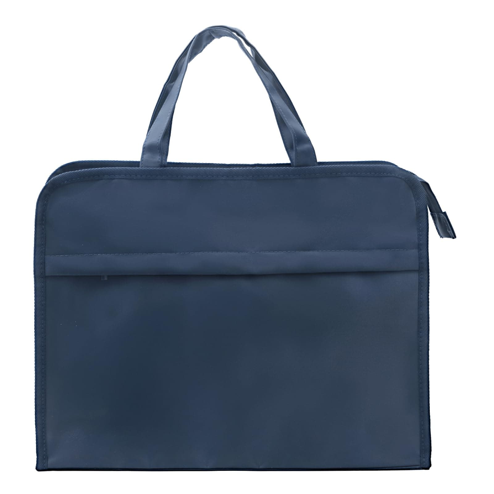 M&G Oxford Zipper Document Bag, Double Layer Waterproof Handle Document Tote Bag for Carrying Paper Documents Books Computer 1 Pack (Dark Blue)
