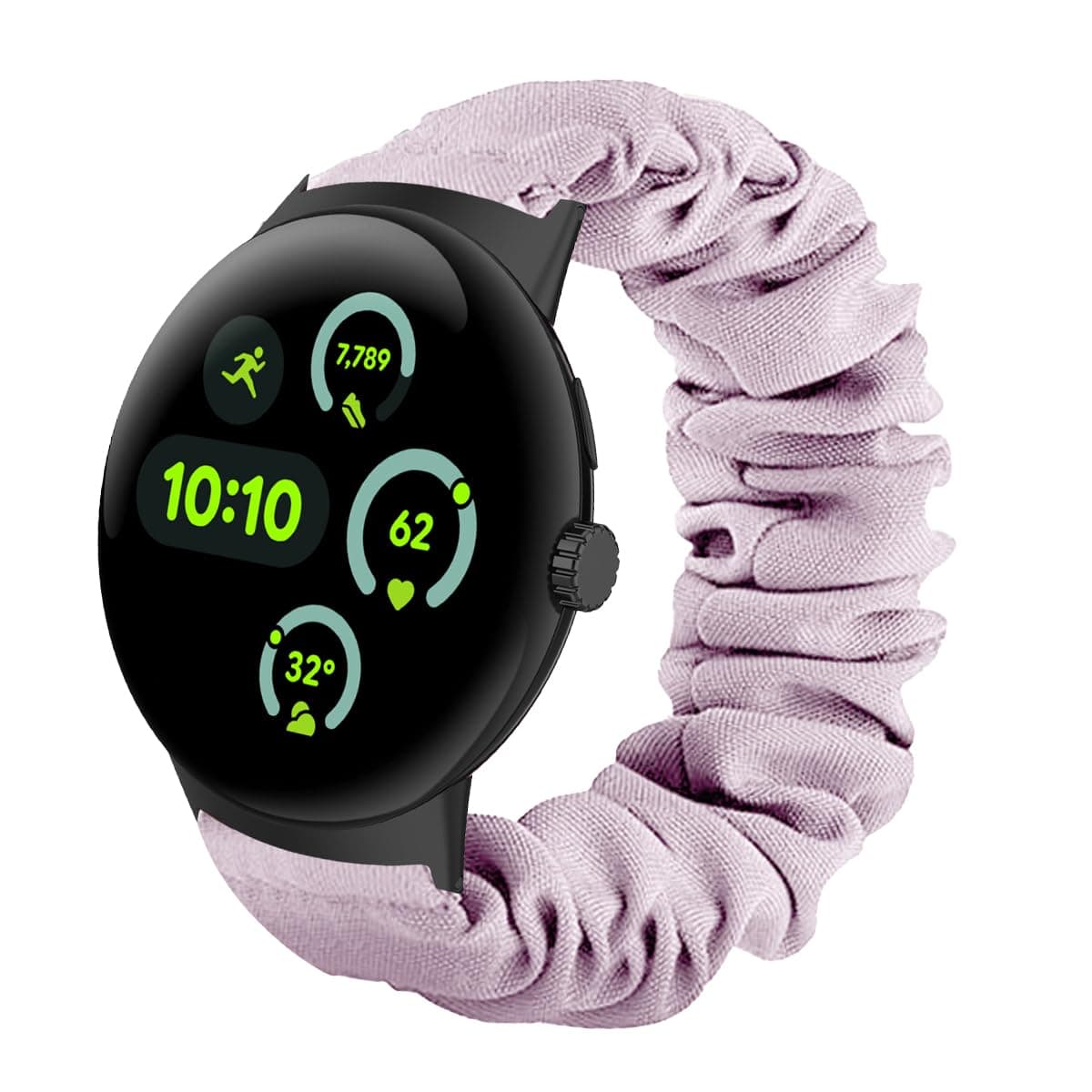 SinMutisme Scrunchie Watch Band Compatible with Google Pixel Watch 4 41mm/45mm Bands, Elastic Fabric Hair Tie Strap, Stylish Comfortable Replacement Straps (#17, 45mm)