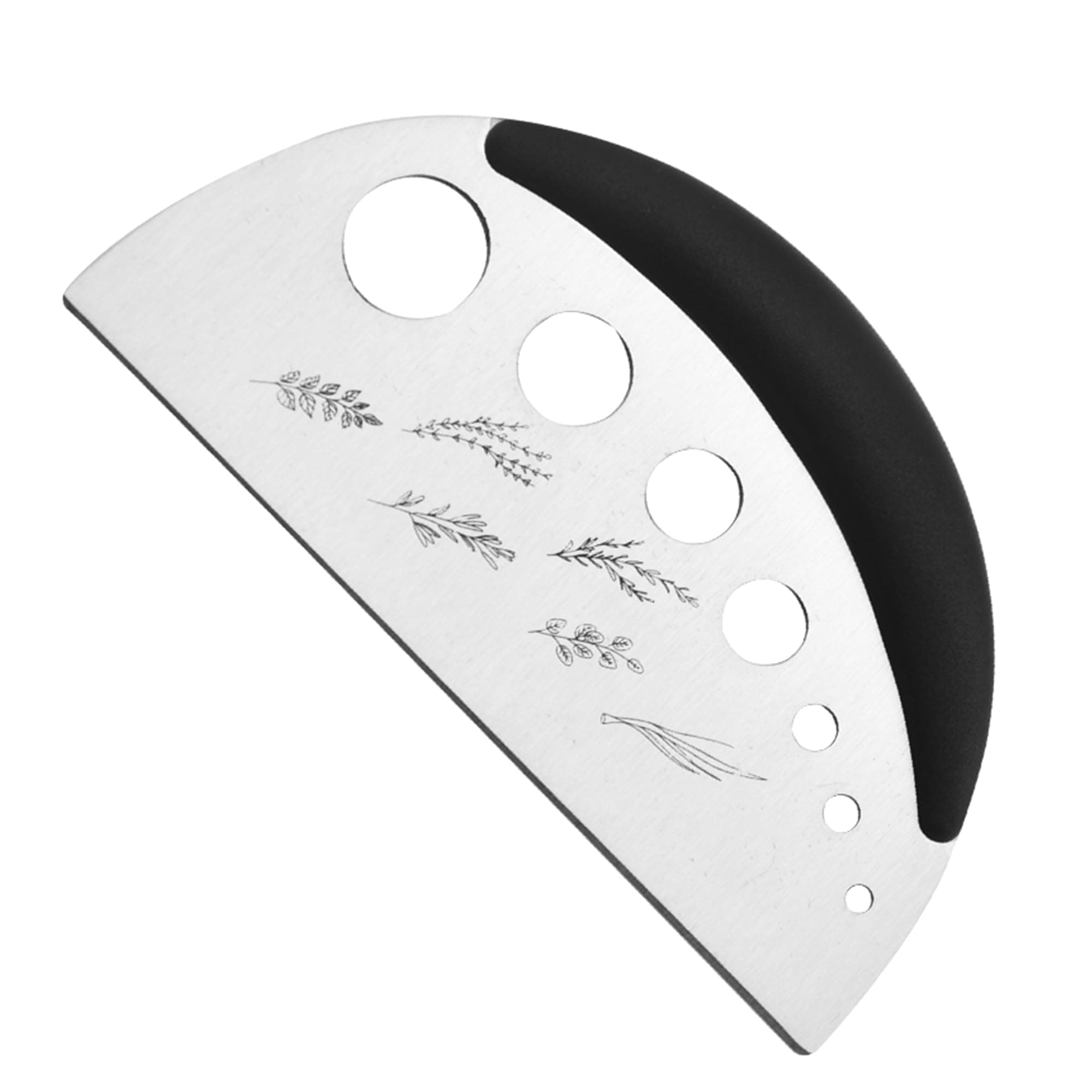Herb Stripper and Herb Cutter 2 in 1,Herb Stripping Tool Herb Chopper Cilantro Chopper Best Kitchen Gadgets Presents for RV Owners Campers Chefs and Cooking Lovers,1PCS,Black,Stainless Steel,LXLVOUEG