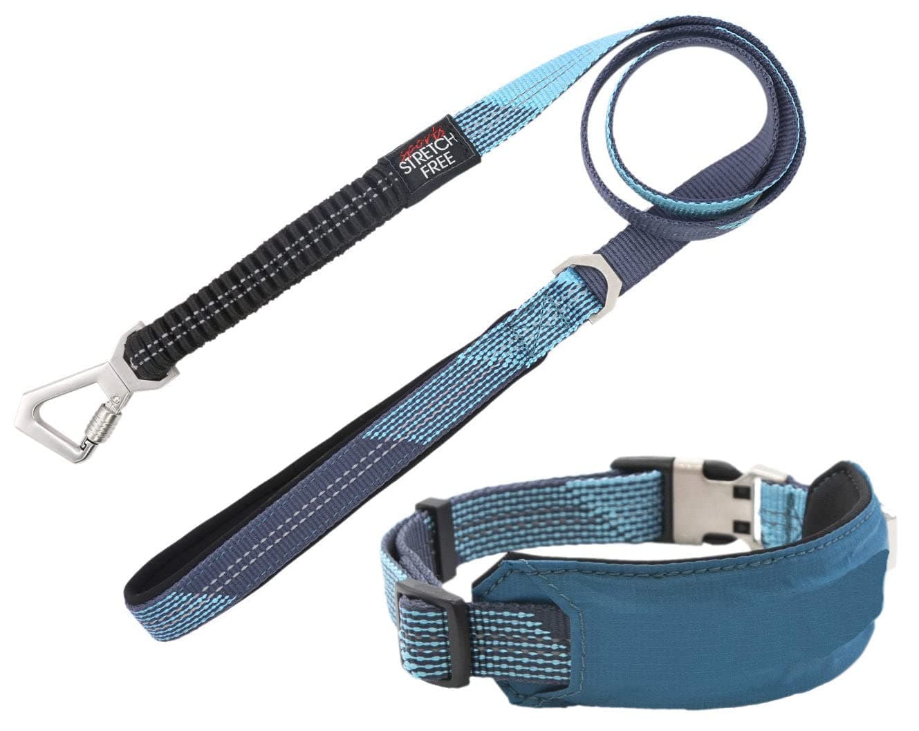 Pet Life ® Outdoor Series 'Geo-prene' Performance Reflective Shock Absorbing Neoprene Neck Padded 2-in-1 Dog Leash and Collar