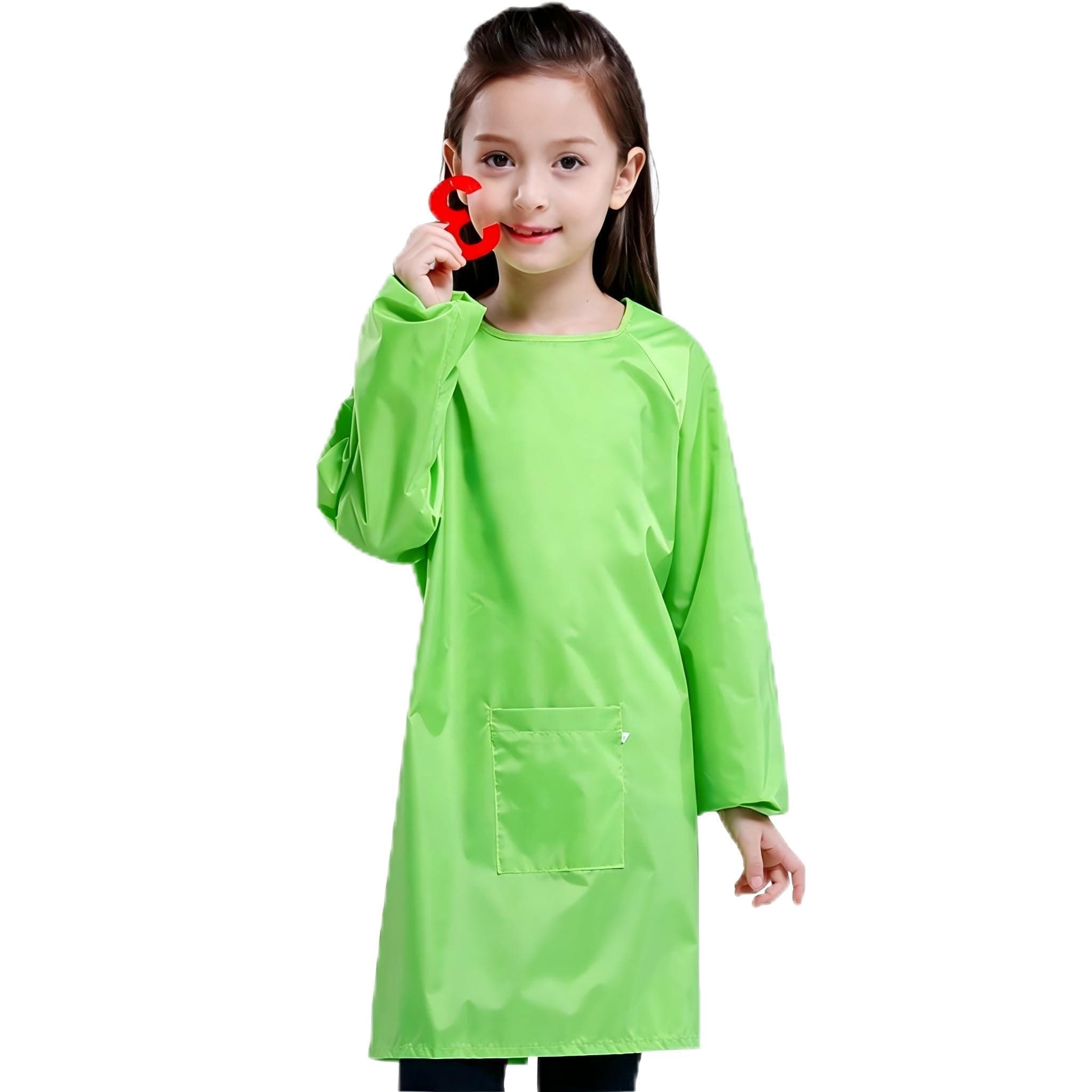 Kids Art Smock Waterproof Child Artist Painting Apron for Girls and Boys School Art Class Age 5-8