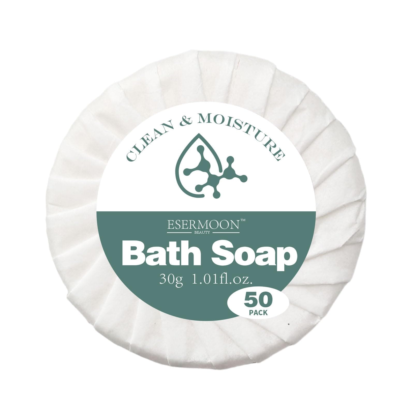 Esermoon Travel Size Hotel Soap Bars 50 Pack 1 oz