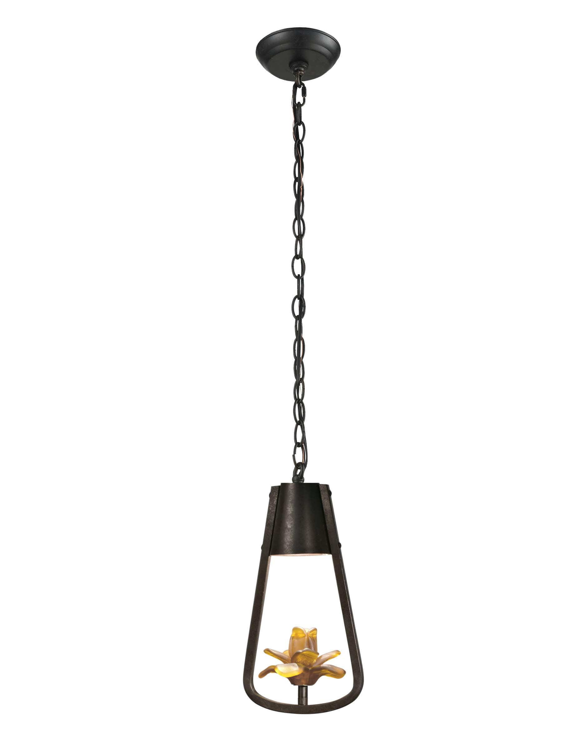 Dale Tiffany SPH15021LED Jeeves Handcrafted Art Glass Pendant with Metal Frame