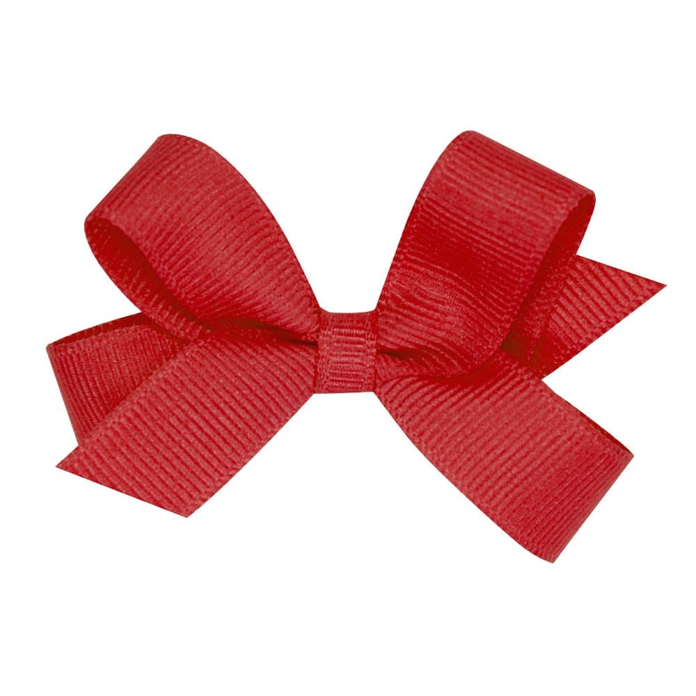 Wee Ones Tiny Classic Grosgrain Hair Bow, Red